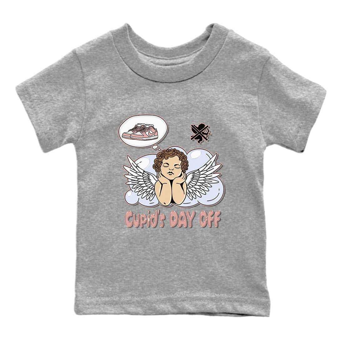 Nike Dunks Low Rose Whisper shirt to match jordans Cupids Day Off Streetwear Sneaker Shirt Nike Dunk Rose Whisper Drip Gear Zone Sneaker Matching Clothing Baby Toddler Heather Grey 2 T-Shirt