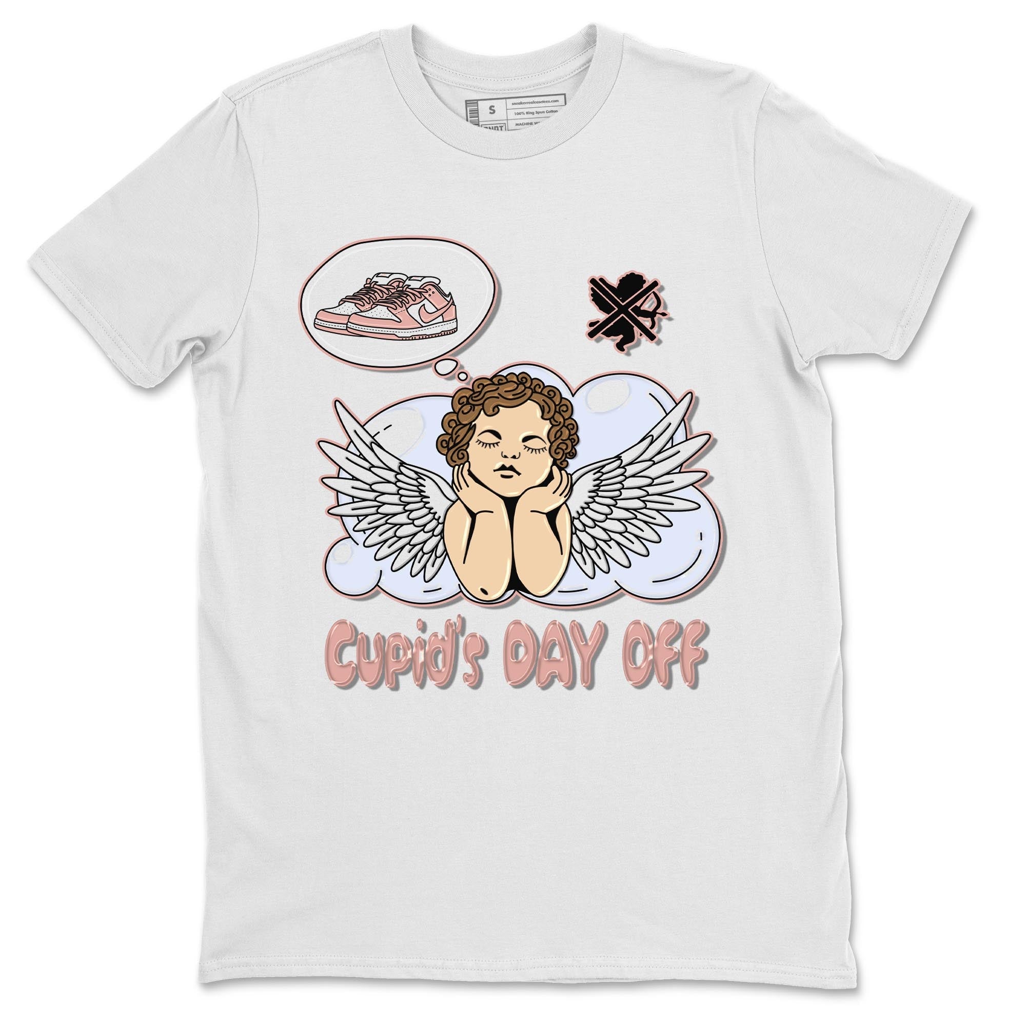 Nike Dunks Low Rose Whisper shirt to match jordans Cupids Day Off Streetwear Sneaker Shirt Nike Dunk Rose Whisper Drip Gear Zone Sneaker Matching Clothing Unisex White 2 T-Shirt