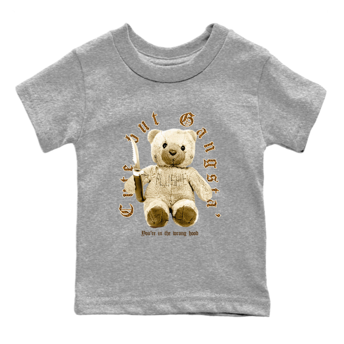 Jordan 3 Retro Palomino Sneaker Matching T-Shirt Cute Gangsta Streetwear Sneaker Shirt Air Jordan 3 Palomino Sneaker Release Tees Kids Shirts Heather Grey 2