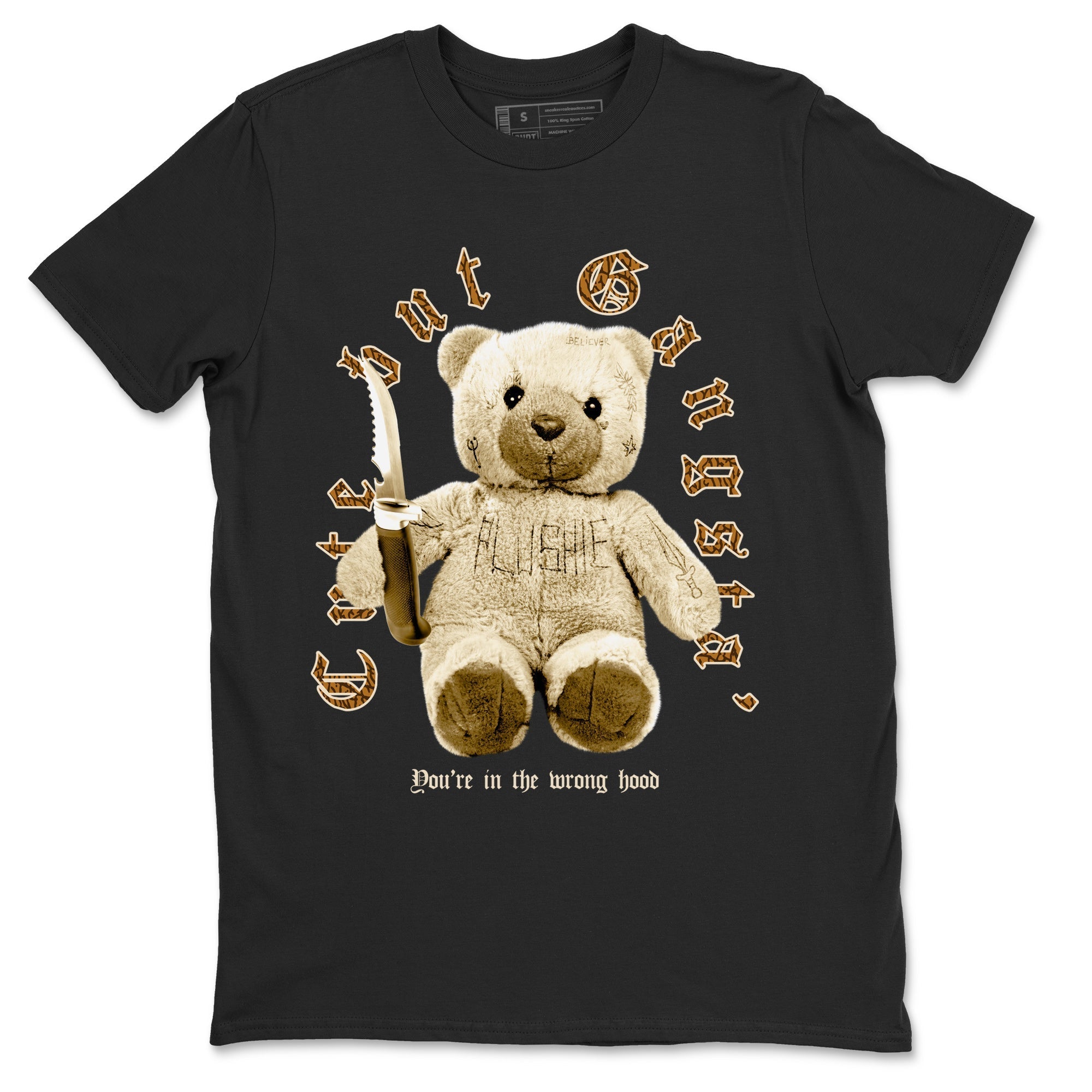 Jordan 3 Retro Palomino Sneaker Matching T-Shirt Cute Gangsta Streetwear Sneaker Shirt Air Jordan 3 Palomino Sneaker Release Tees Unisex Shirts Black 2