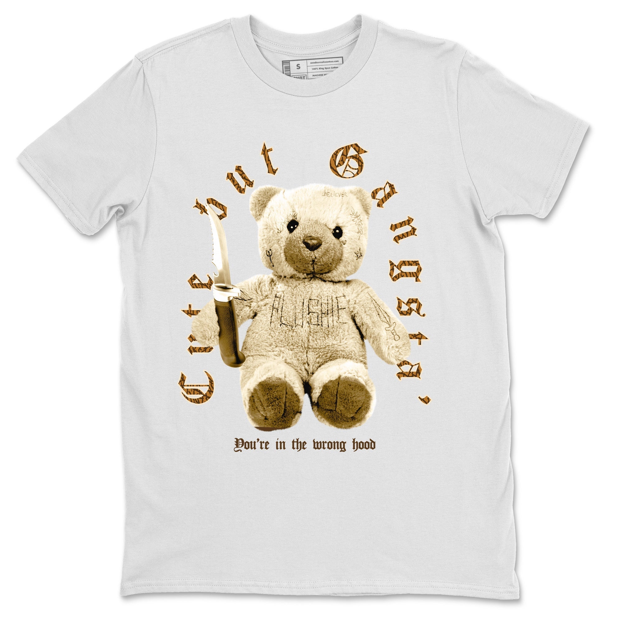 Jordan 3 Retro Palomino Sneaker Matching T-Shirt Cute Gangsta Streetwear Sneaker Shirt Air Jordan 3 Palomino Sneaker Release Tees Unisex Shirts White 2