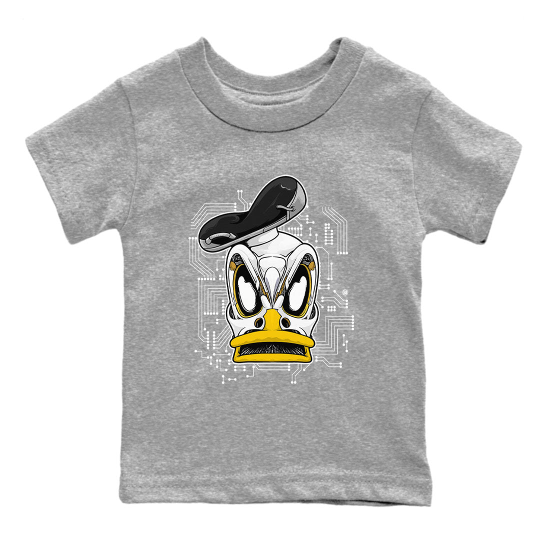 1s Yellow Ochre shirt to match jordans Cyber Duck sneaker tees Air Jordan 1 High OG Yellow Ochre Drip Gear Zone baby toddler Heather Grey 2 cotton Shirt