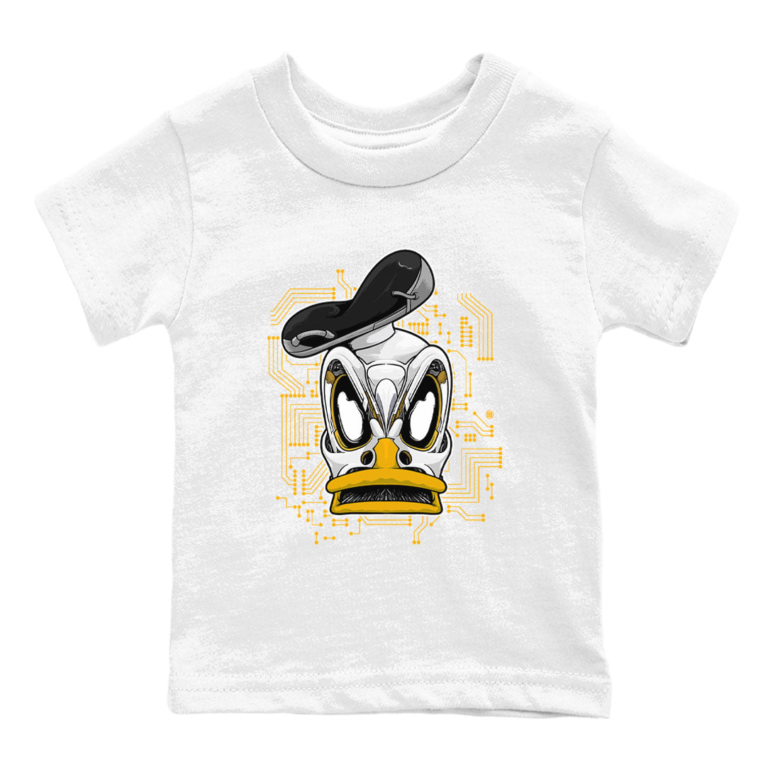 1s Yellow Ochre shirt to match jordans Cyber Duck sneaker tees Air Jordan 1 High OG Yellow Ochre Drip Gear Zone baby toddler White 2 cotton Shirt