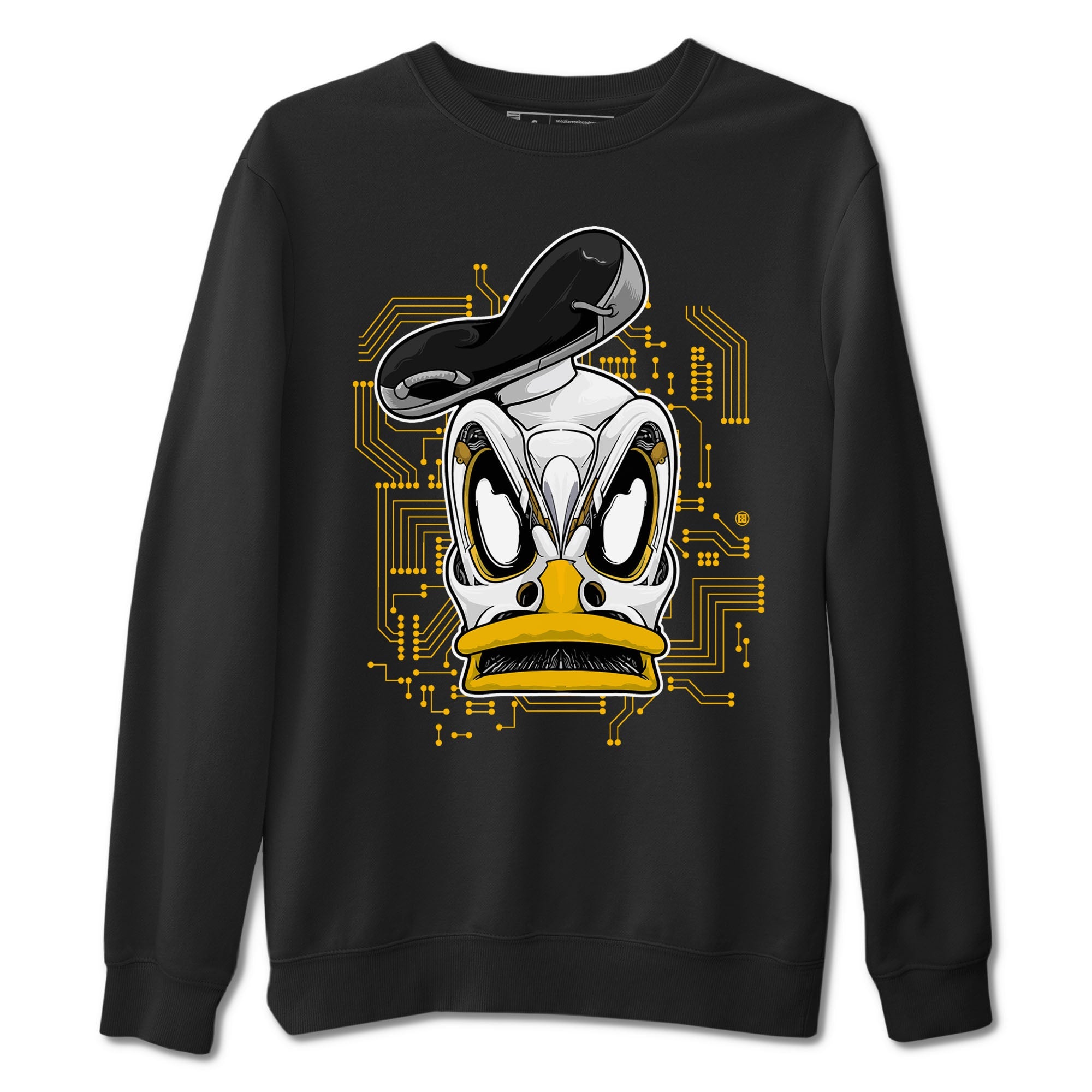 1s Yellow Ochre shirt to match jordans Cyber Duck sneaker tees Air Jordan 1 High OG Yellow Ochre Drip Gear Zone unisex cotton Black 2 crew neck shirt