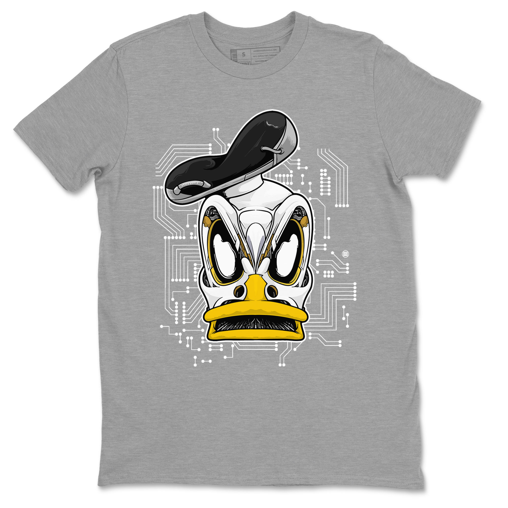 1s Yellow Ochre shirt to match jordans Cyber Duck sneaker tees Air Jordan 1 High OG Yellow Ochre Drip Gear Zone unisex cotton Heather Grey 2 crew neck shirt