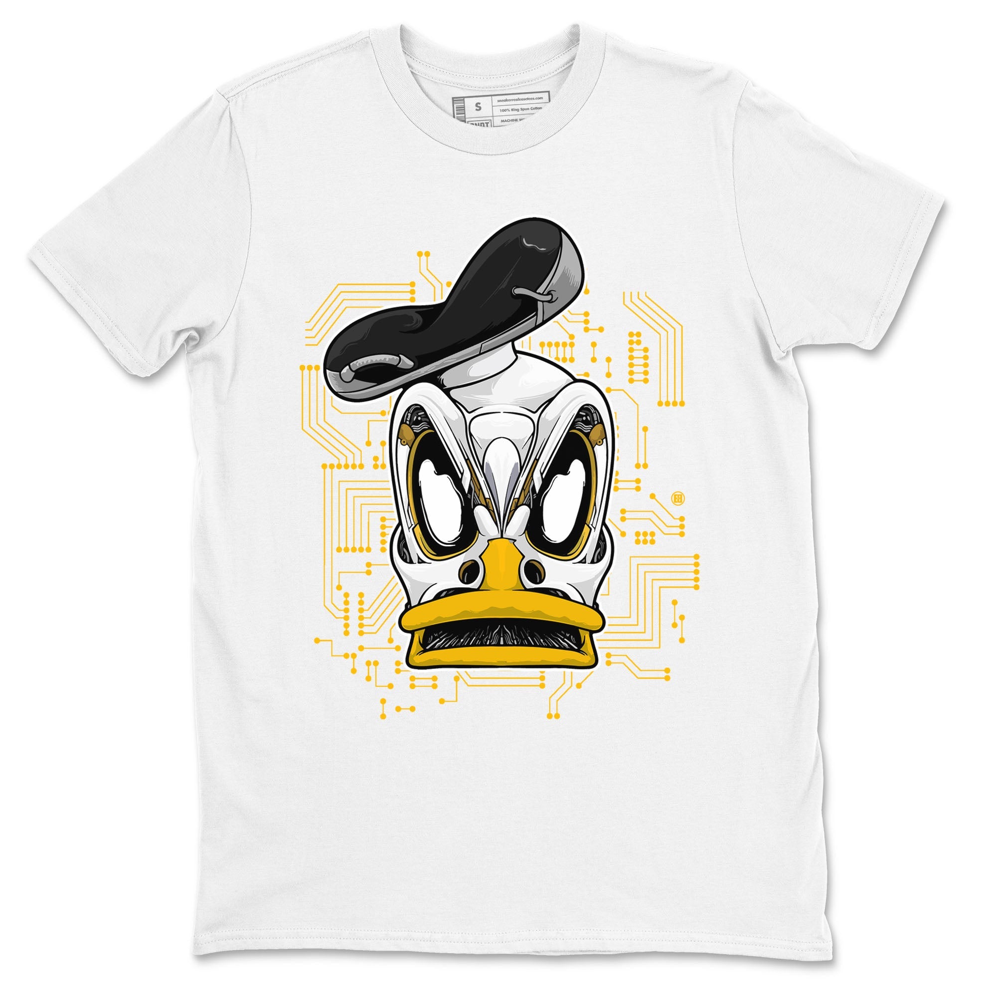 1s Yellow Ochre shirt to match jordans Cyber Duck sneaker tees Air Jordan 1 High OG Yellow Ochre Drip Gear Zone unisex cotton White 2 crew neck shirt
