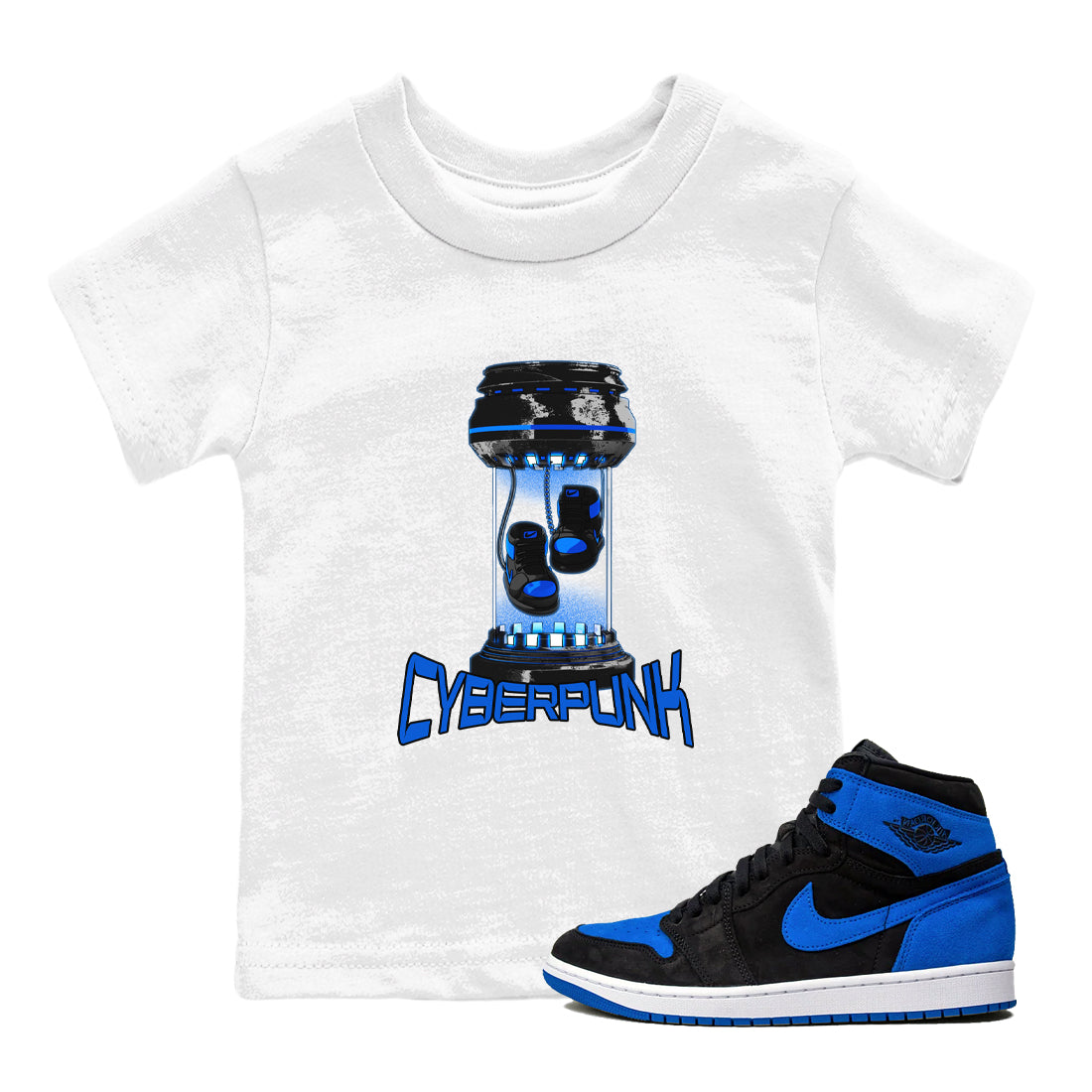 1sRoyal Reimagined shirt to match jordans Cyberpunk sneaker tees 1sRoyal Reimagined Drip Gear Zone Kids Baby Toddler sneaker shirts White 1 T-Shirt