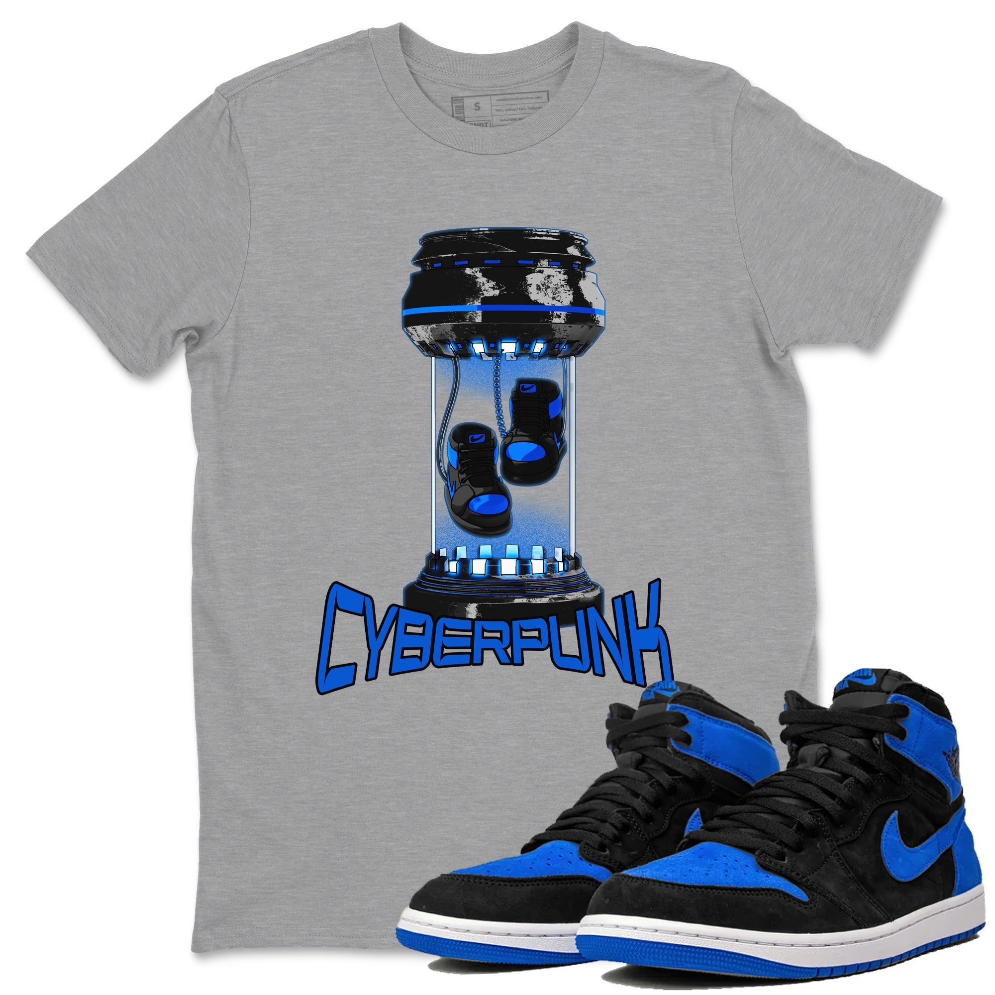 1sRoyal Reimagined shirt to match jordans Cyberpunk sneaker tees 1sRoyal Reimagined Drip Gear Zone Unisex Sneaker Tees and Sneaker Match T-Shirt Heather Grey 1 T-Shirt