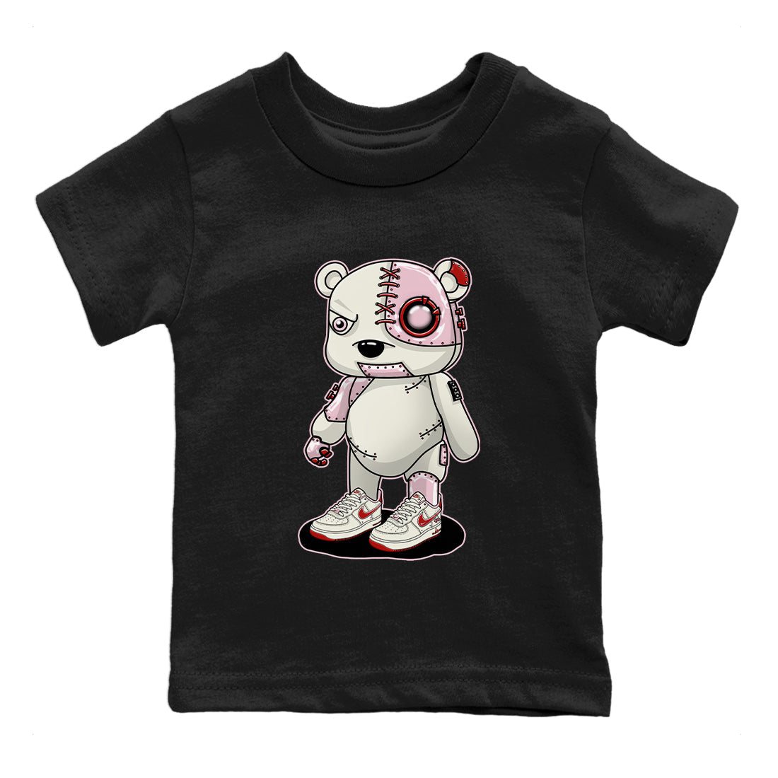 Air Force 1 Valentines Day Sneaker Match Tees Cyborg Bear Sneaker Tees Air Force 1 Valentines Day Jordan to match sneaker T-Shirt Kids Shirts