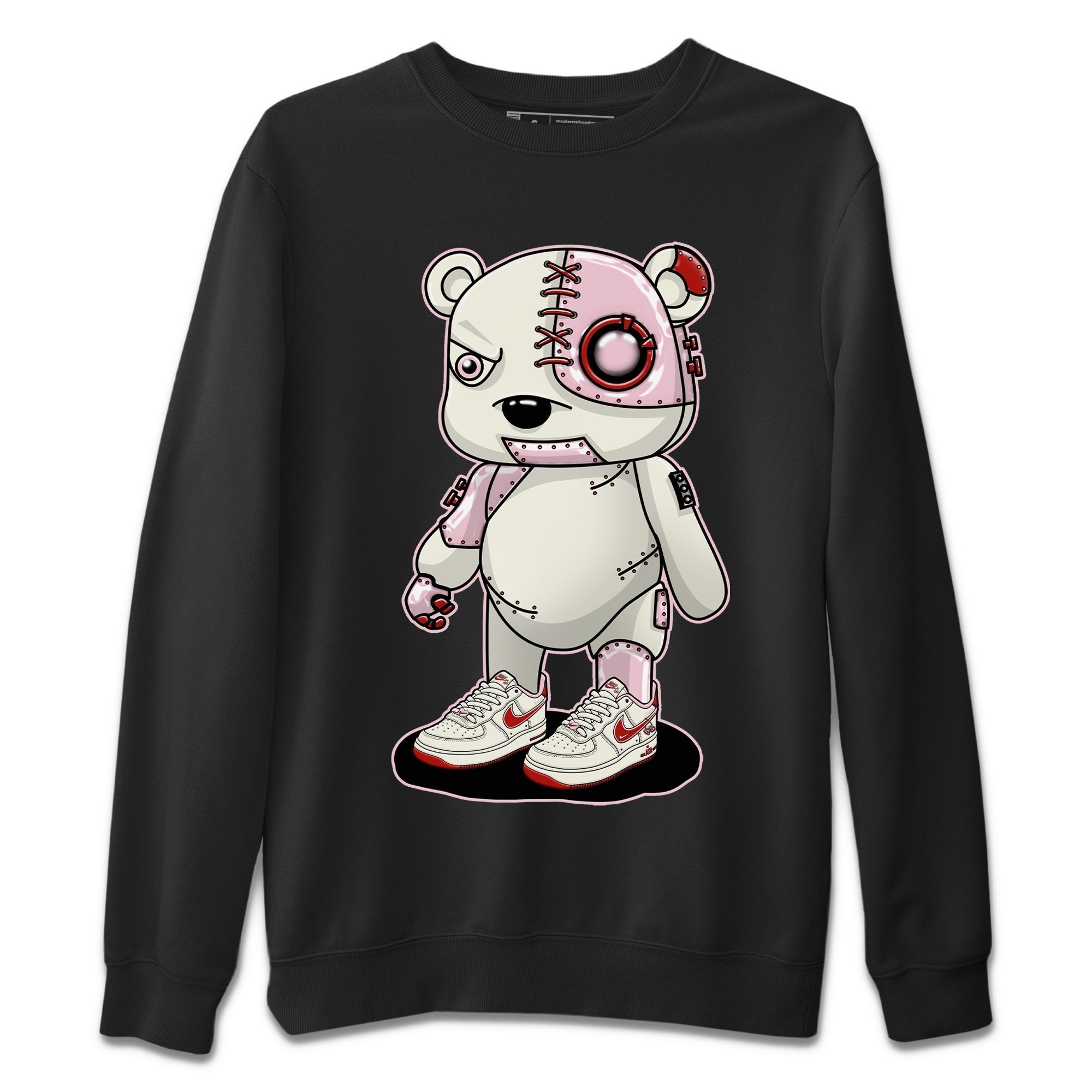Air Force 1 Valentines Day Sneaker Match Tees Cyborg Bear Sneaker Tees Air Force 1 Valentines Day Jordan to match sneaker T-Shirt Crew Neck Shirts