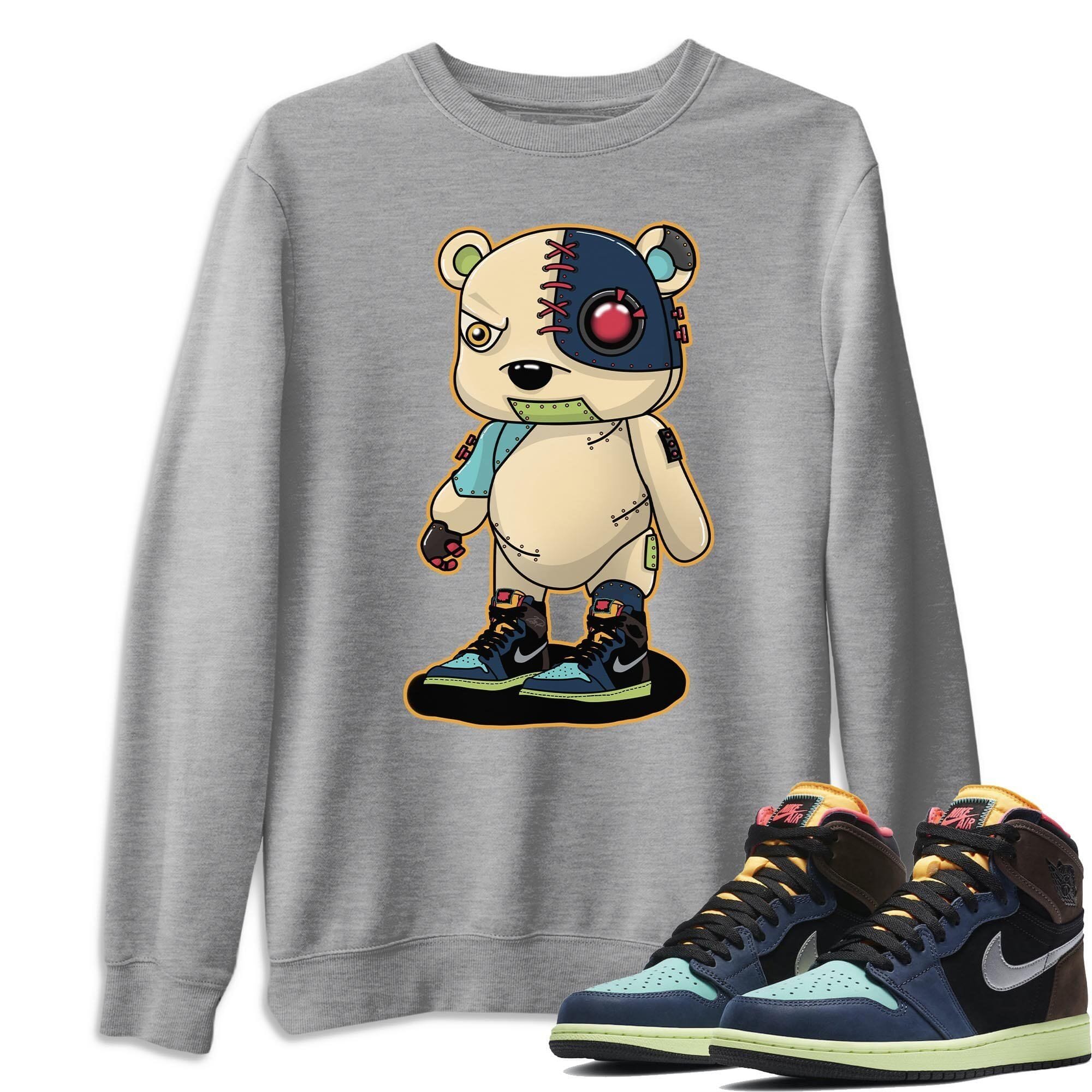 Jordan 1 Bio Hack Sneaker Match Tees Cyborg Bear Sneaker Tees Jordan 1 Bio Hack Jordan to match sneaker T-Shirt Crew Neck Shirts