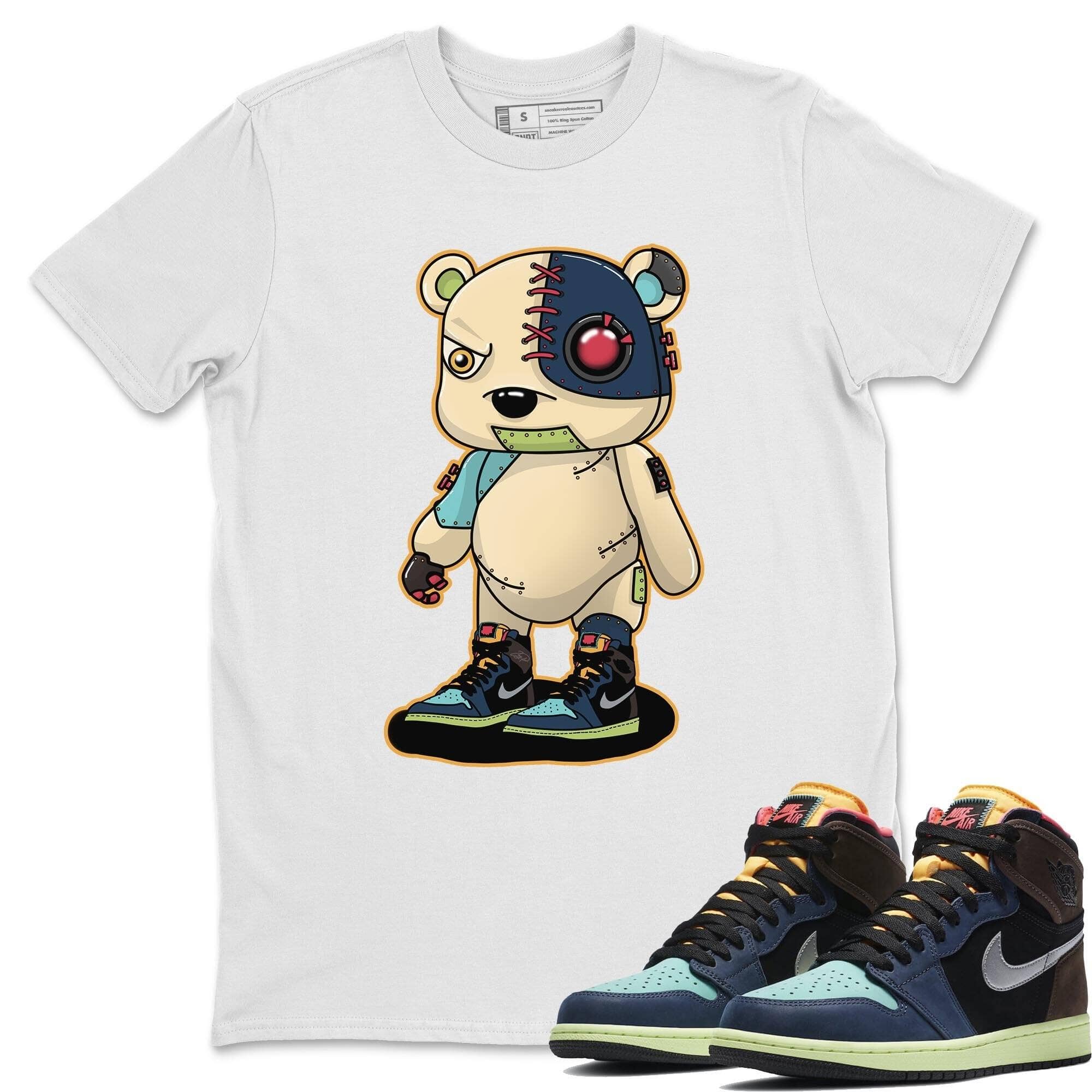 Jordan 1 Bio Hack Sneaker Match Tees Cyborg Bear Sneaker Tees Jordan 1 Bio Hack Jordan to match sneaker T-Shirt Crew Neck Shirts