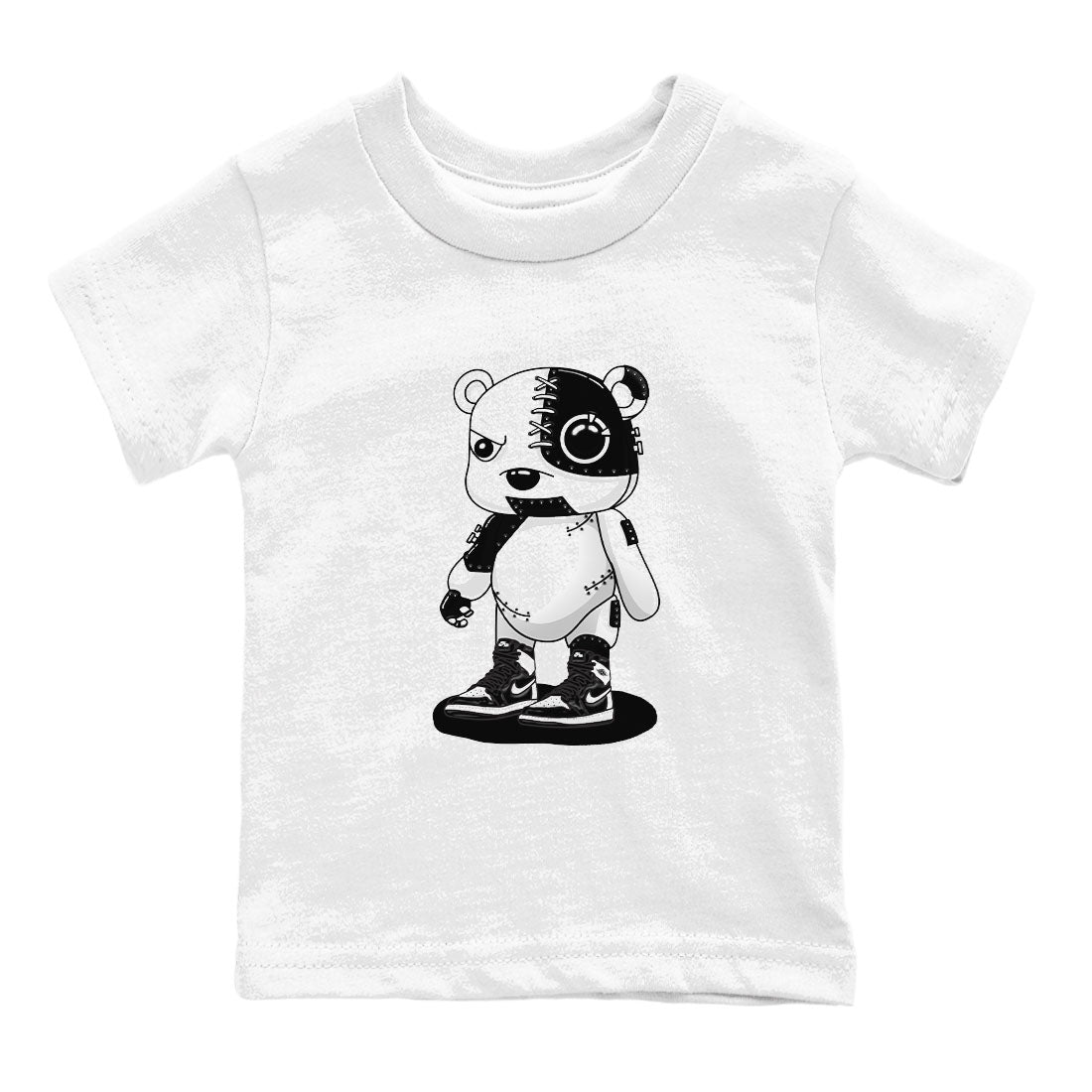 1s Black White shirt to match jordans Cyborg Bear sneaker tees Air Jordan 1 Black White Drip Gear Zone baby toddler White 2 cotton Shirt