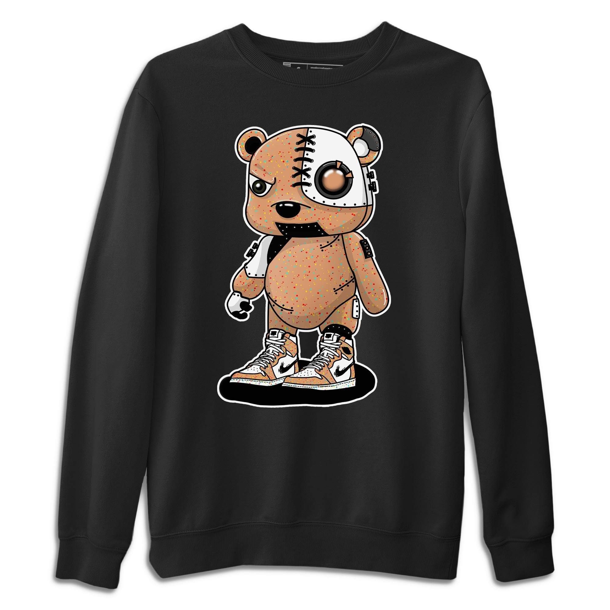 Jordan 1 Brushstroke Sneaker Matching T-Shirt Cyborg Bear Sneaker Tees Jordan 1 Brushstroke Sneaker Release Tees Crew Neck Tees