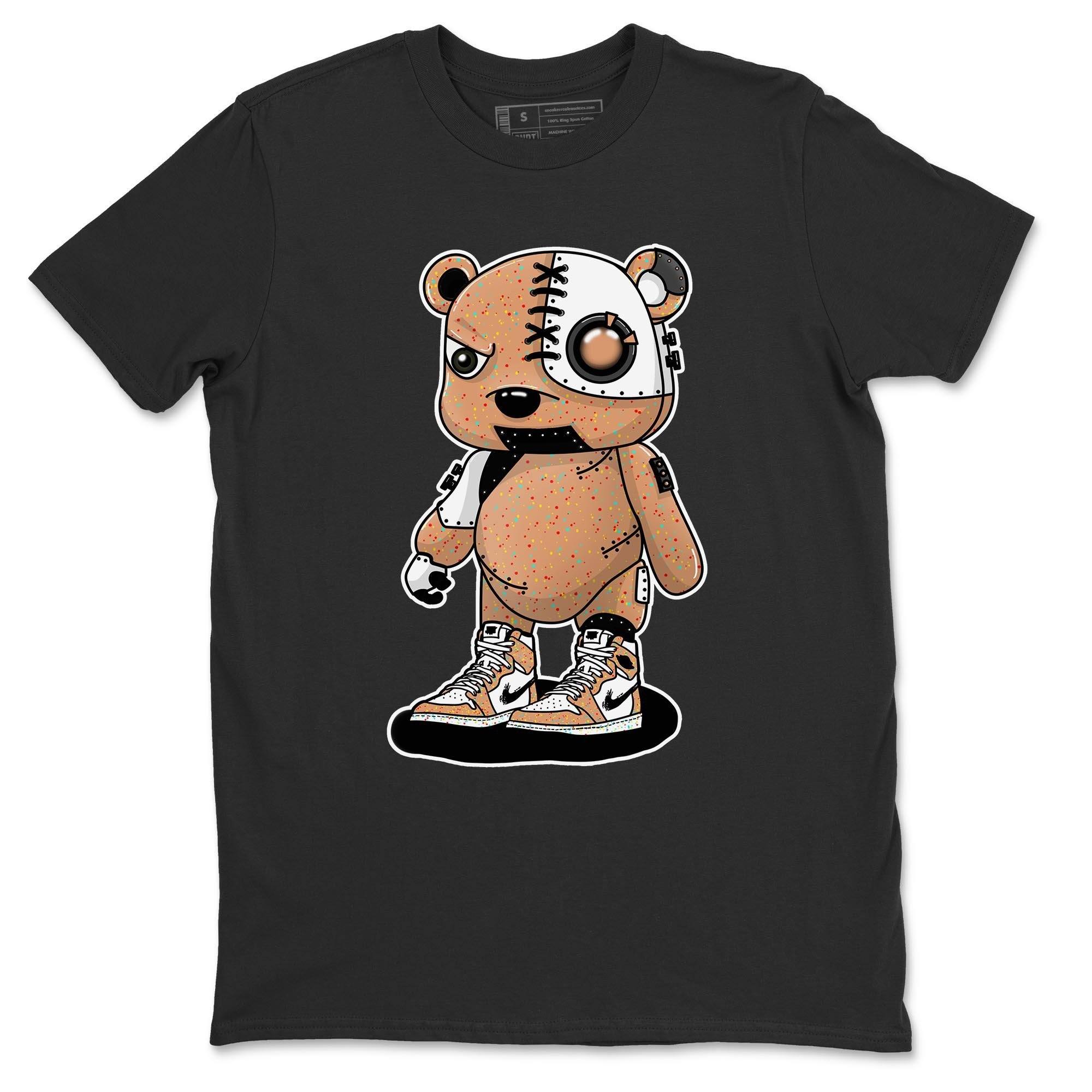 Jordan 1 Brushstroke Sneaker Matching T-Shirt Cyborg Bear Sneaker Tees Jordan 1 Brushstroke Sneaker Release Tees Crew Neck Tees