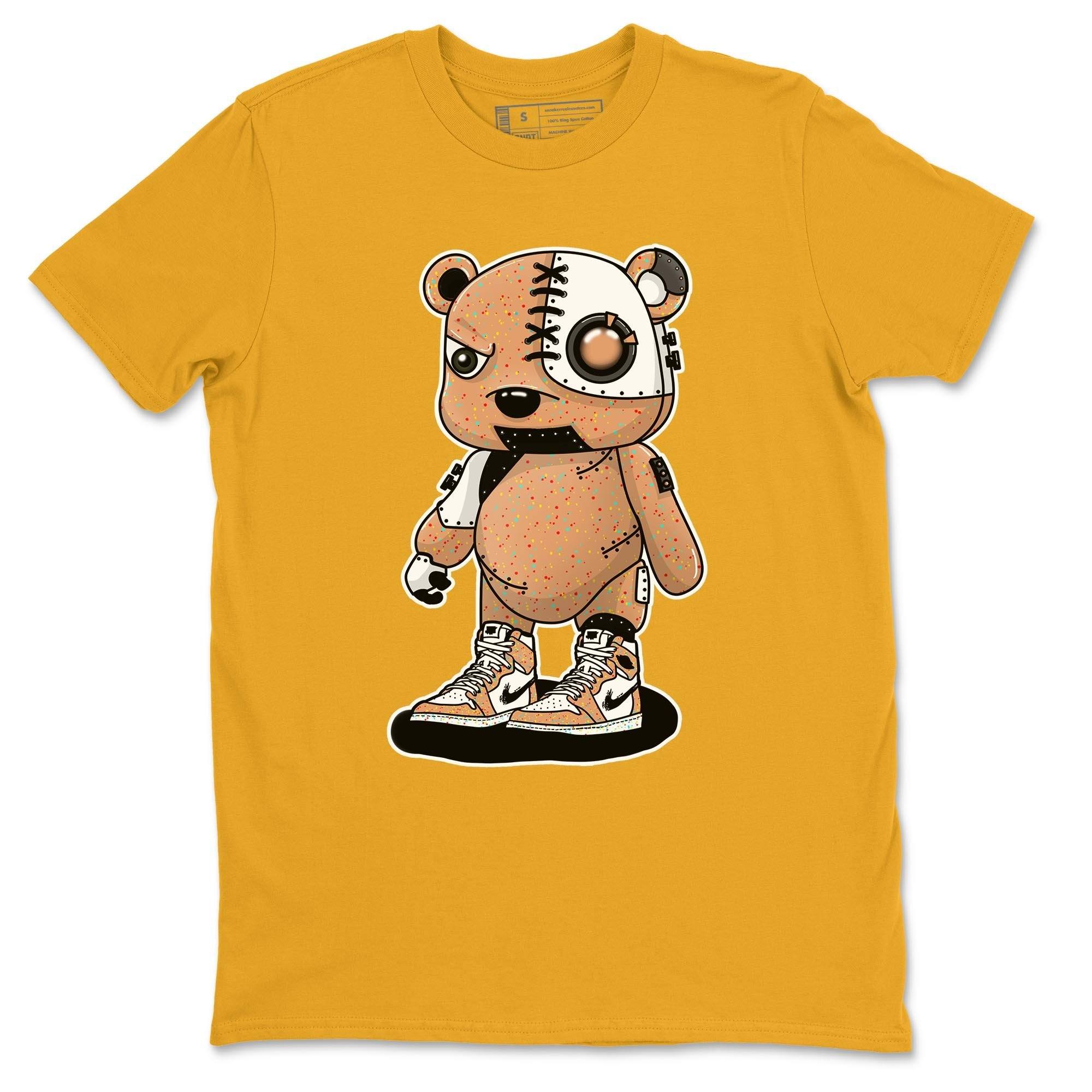 Jordan 1 Brushstroke Sneaker Matching T-Shirt Cyborg Bear Sneaker Tees Jordan 1 Brushstroke Sneaker Release Tees Crew Neck Tees