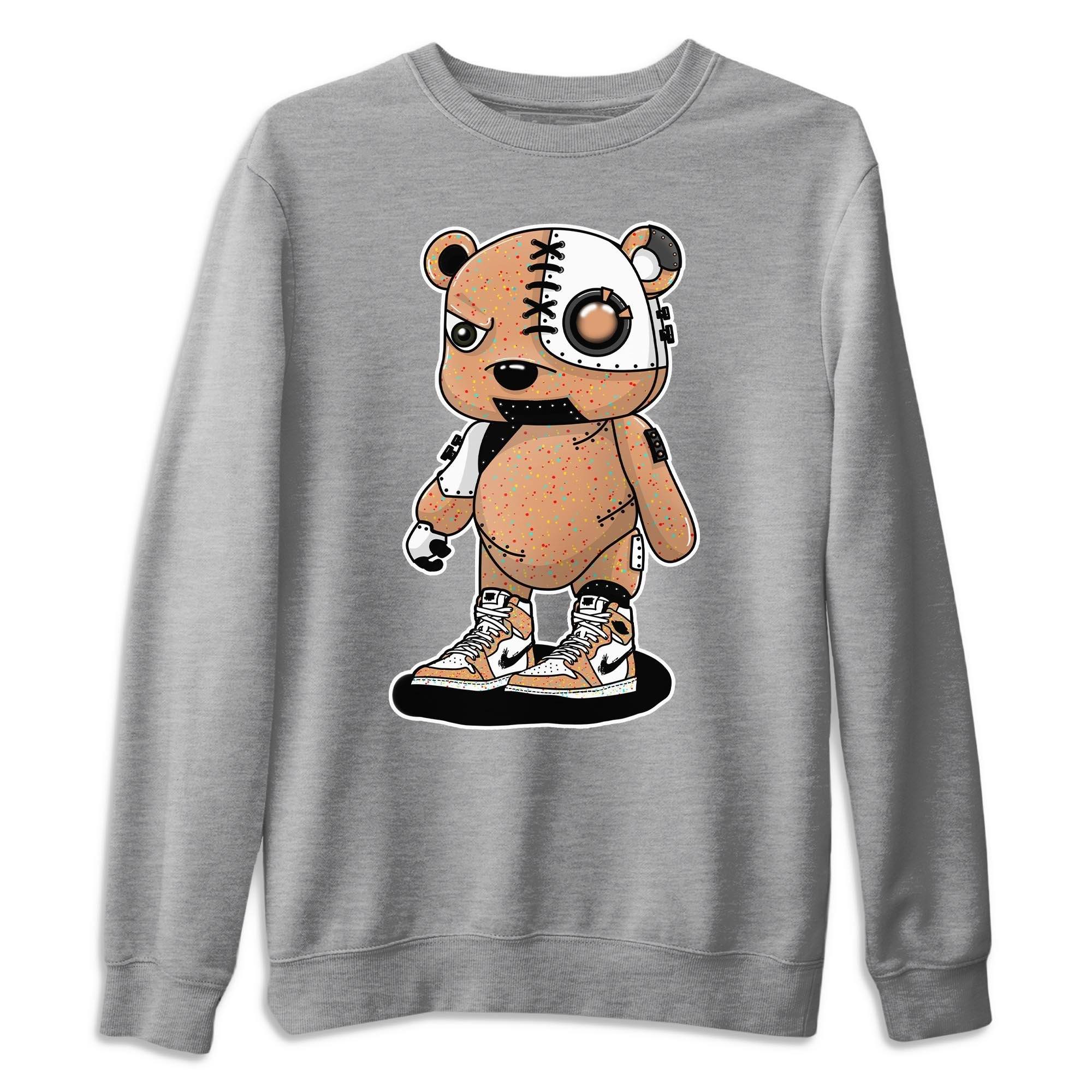 Jordan 1 Brushstroke Sneaker Matching T-Shirt Cyborg Bear Sneaker Tees Jordan 1 Brushstroke Sneaker Release Tees Crew Neck Tees