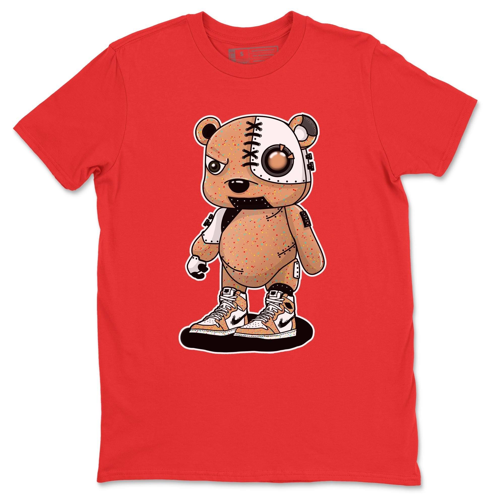 Jordan 1 Brushstroke Sneaker Matching T-Shirt Cyborg Bear Sneaker Tees Jordan 1 Brushstroke Sneaker Release Tees Crew Neck Tees