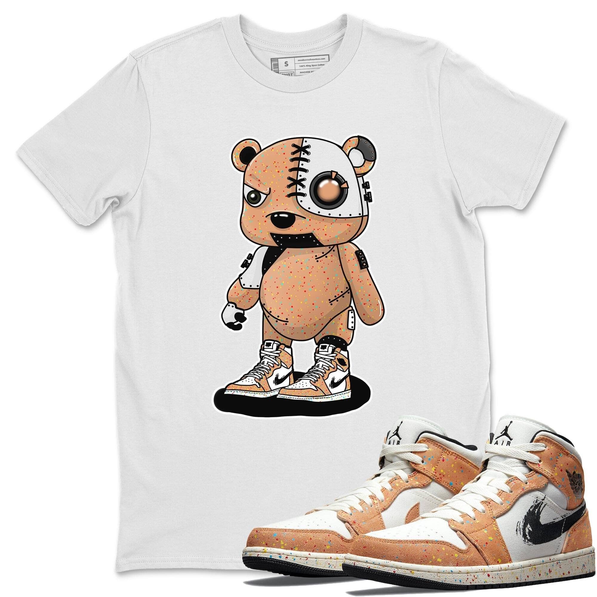 Jordan 1 Brushstroke Sneaker Matching T-Shirt Cyborg Bear Sneaker Tees Jordan 1 Brushstroke Sneaker Release Tees Crew Neck Tees