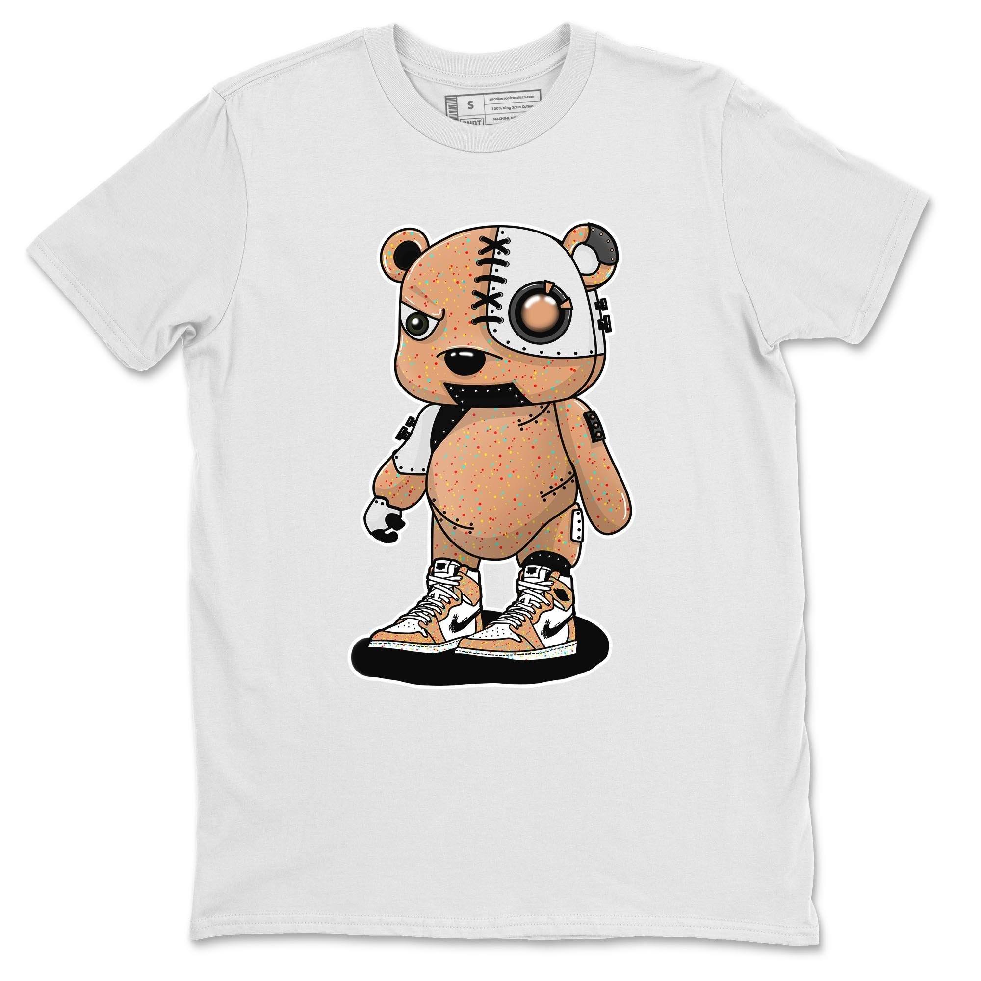Jordan 1 Brushstroke Sneaker Matching T-Shirt Cyborg Bear Sneaker Tees Jordan 1 Brushstroke Sneaker Release Tees Crew Neck Tees