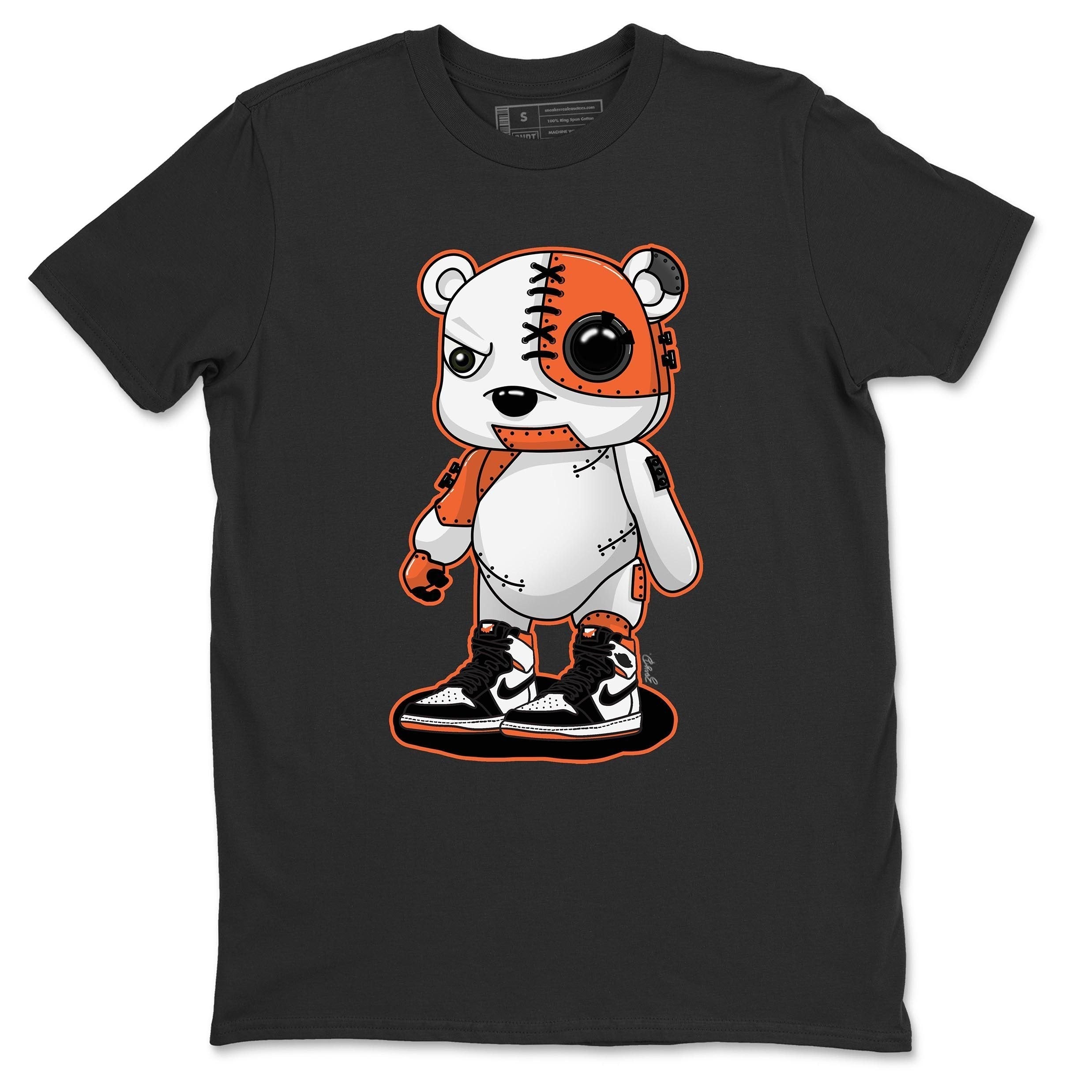 Jordan 1 Electro Orange Sneaker Matching T-Shirt Cyborg Bear Sneaker Tees Jordan 1 Electro Orange Sneaker Release Tees Crew Neck Tees