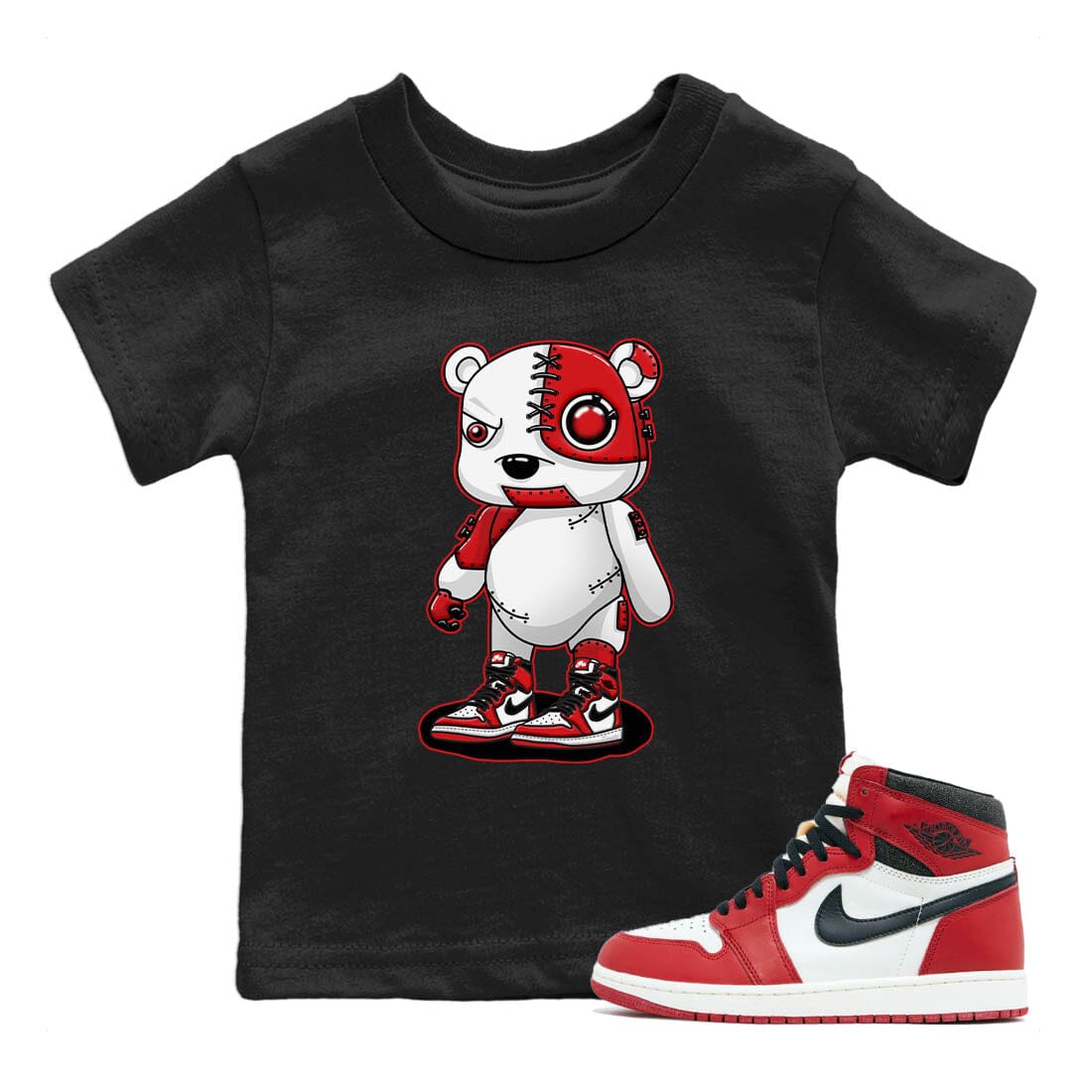 Jordan 1 lost & found Sneaker Matching T-Shirt Cyborg Bear Sneaker Tees Jordan 1 lost & found Sneaker Release Tees Kids Shirts