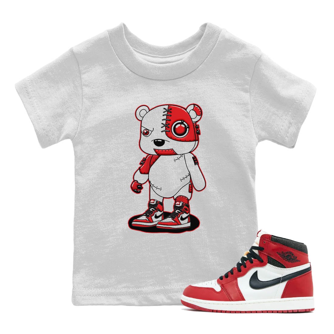 Jordan 1 lost & found Sneaker Matching T-Shirt Cyborg Bear Sneaker Tees Jordan 1 lost & found Sneaker Release Tees Kids Shirts