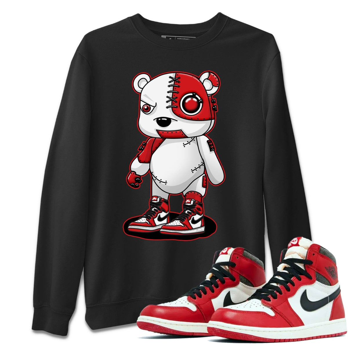 Jordan 1 lost & found Sneaker Matching T-Shirt Cyborg Bear Sneaker Tees Jordan 1 lost & found Sneaker Release Tees Crew Neck Tees