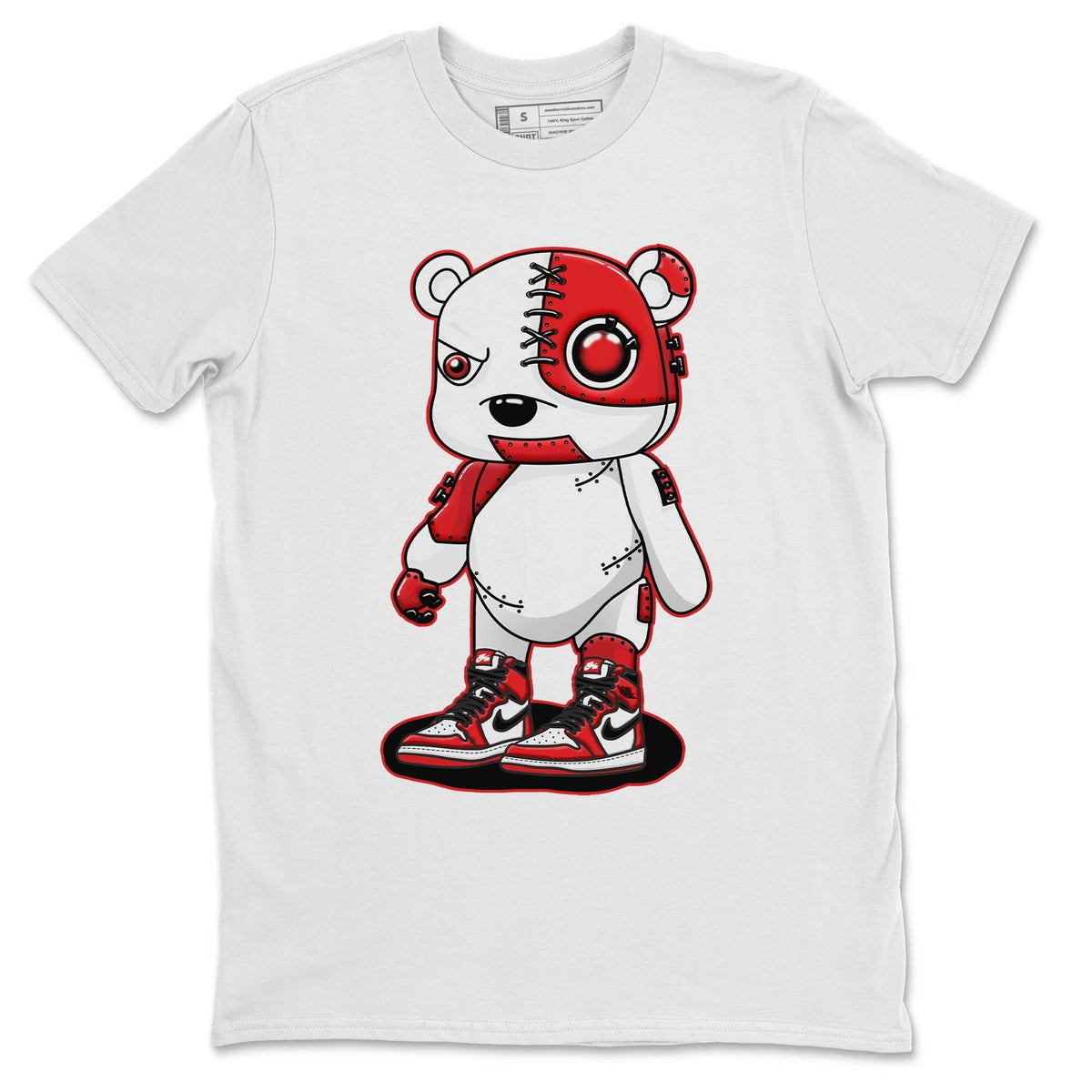Jordan 1 lost & found Sneaker Matching T-Shirt Cyborg Bear Sneaker Tees Jordan 1 lost & found Sneaker Release Tees Crew Neck Tees