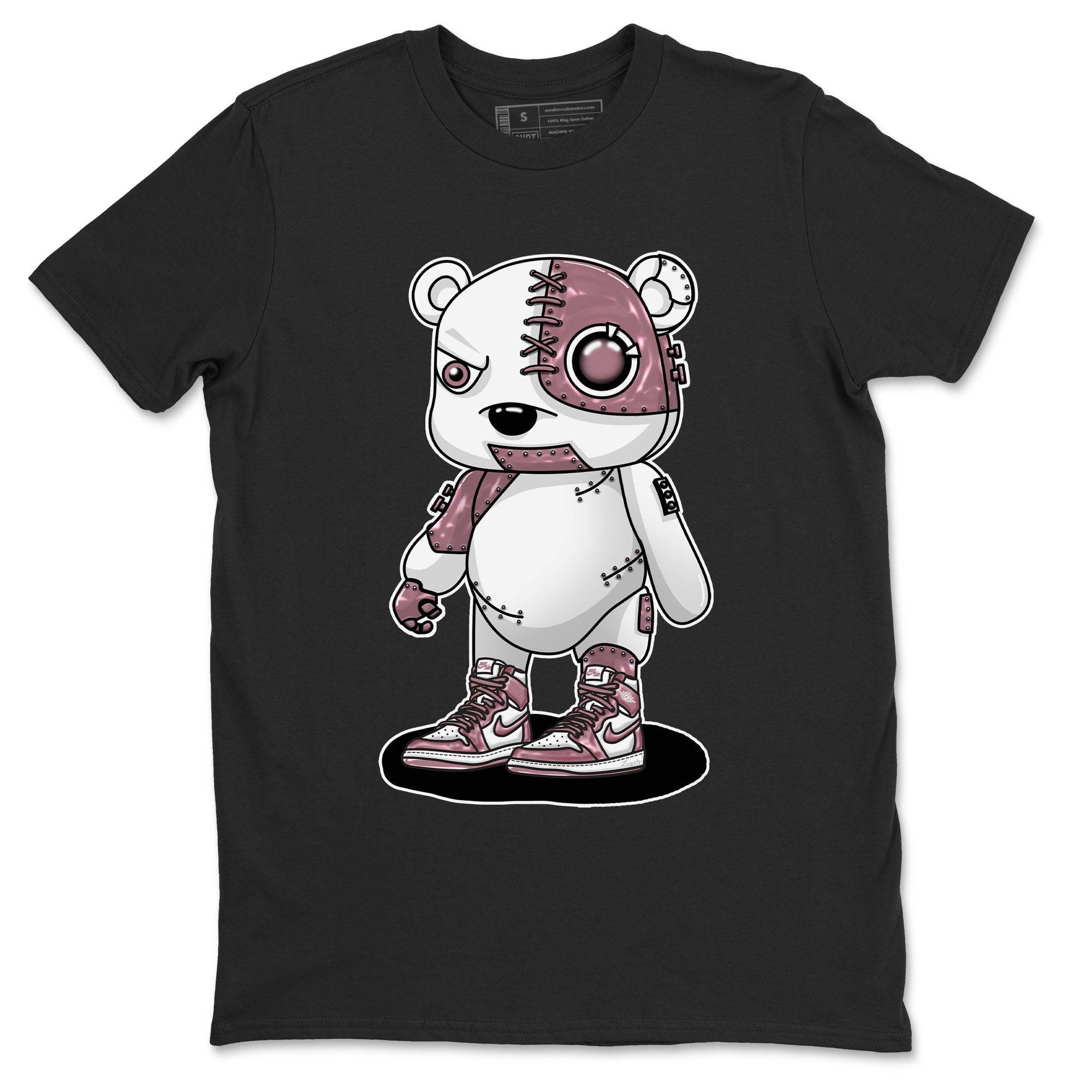 Air Jordan 1 Mauve shirt to match jordans Cyborg Bear sneaker tees AJ1 Mauve Drip Gear Zone Sneaker Matching Clothing Brand Unisex Sneaker Tee Black 2 T-Shirt