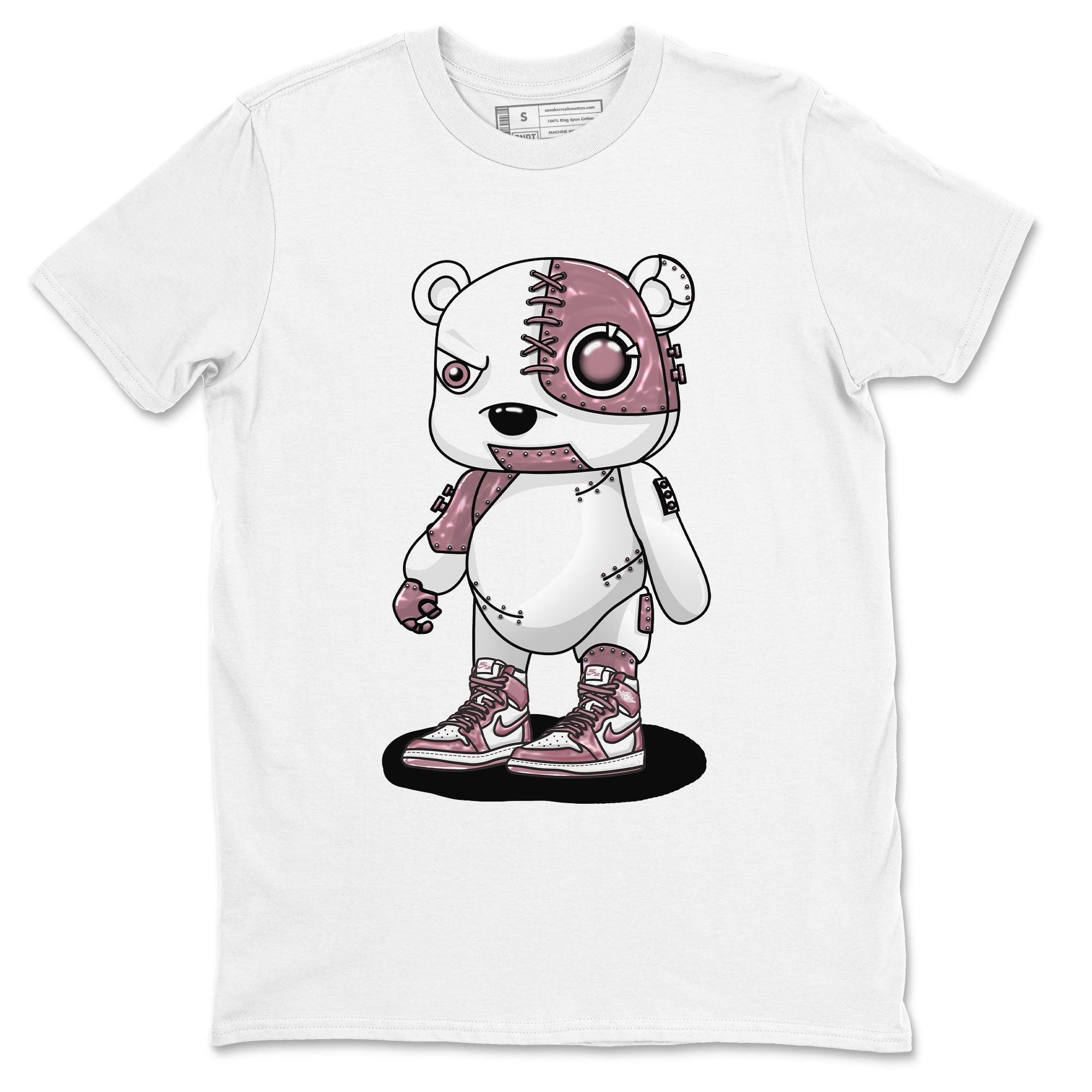 Air Jordan 1 Mauve shirt to match jordans Cyborg Bear sneaker tees AJ1 Mauve Drip Gear Zone Sneaker Matching Clothing Brand Unisex Sneaker Tee White 2 T-Shirt