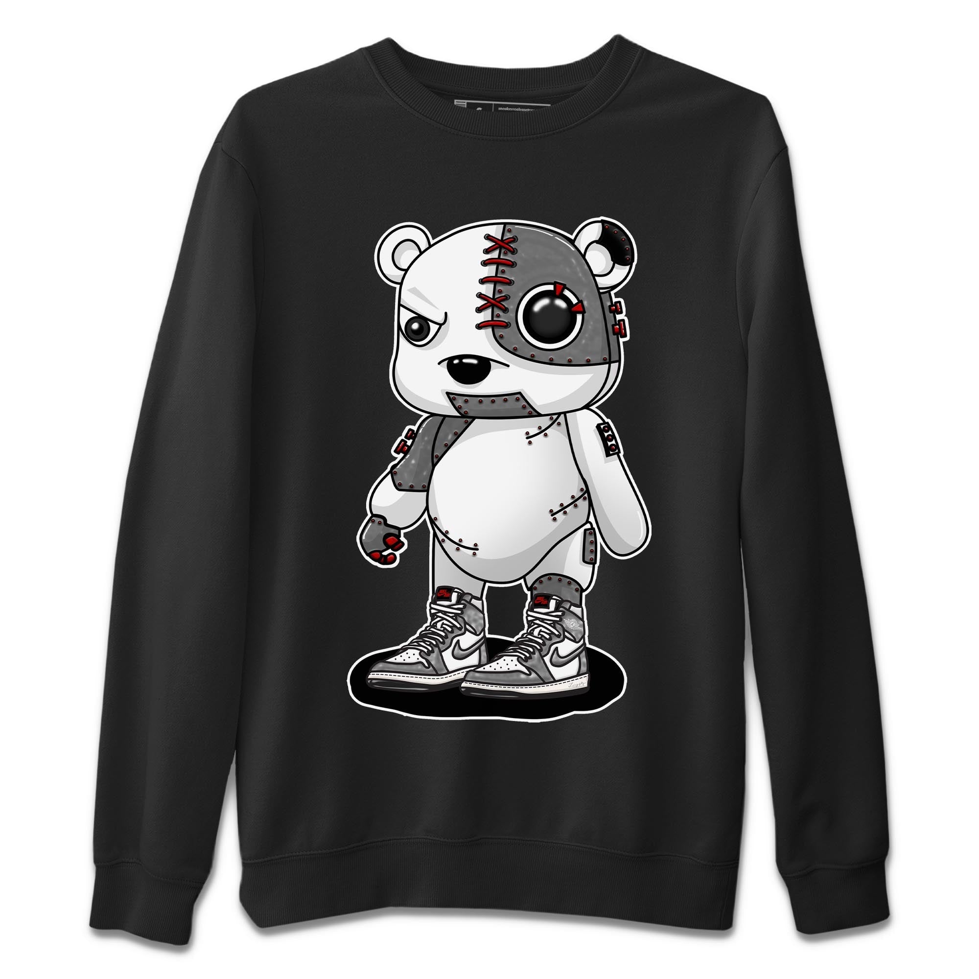 1s High OG Washed Heritage Sneaker Match Tees Cyborg Bear Streetwear Sneaker Shirt Air Jordan 1 Washed Heritage Sneaker Release Tees Unisex Shirts Black 2