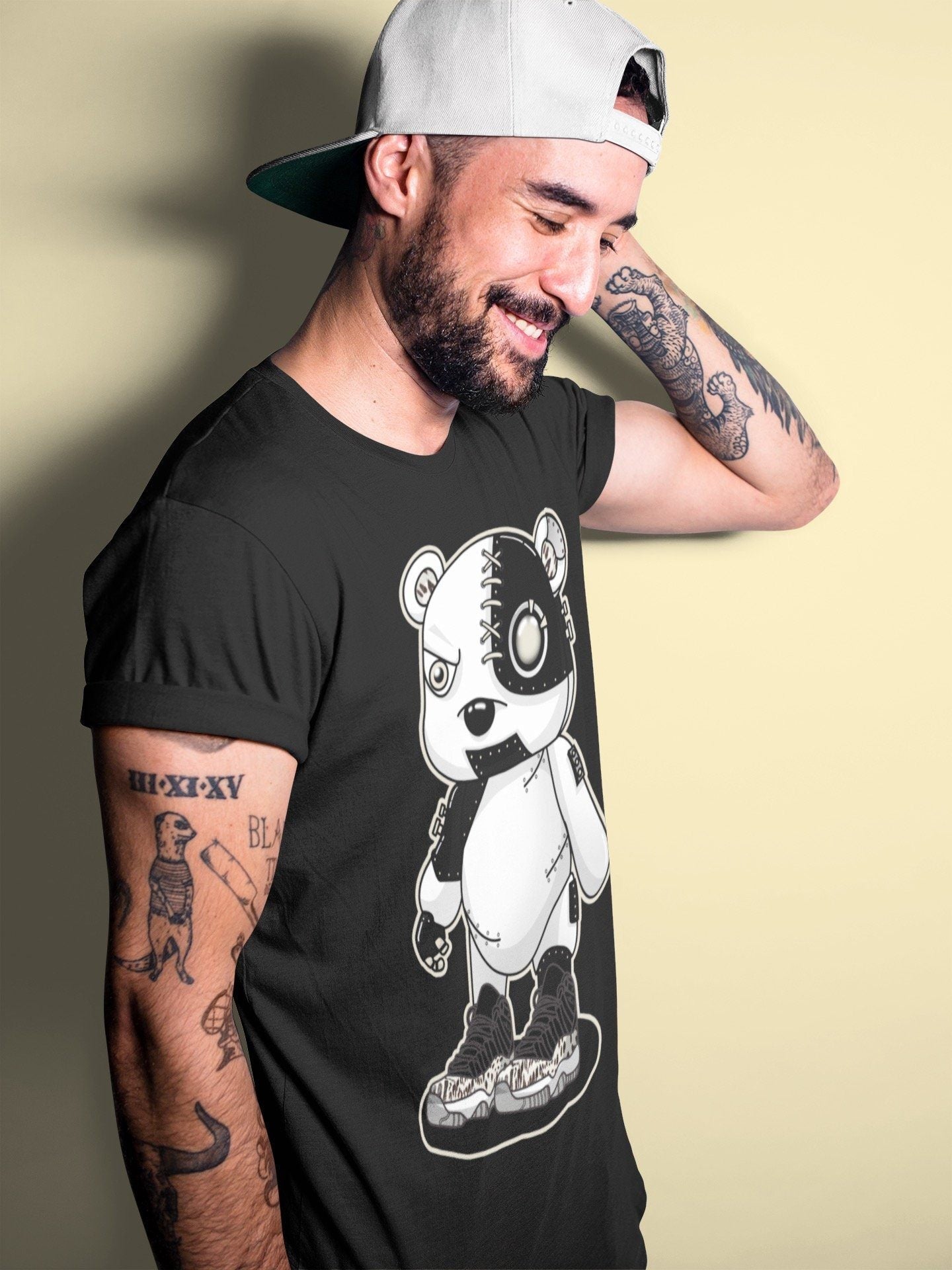 Jordan 11 Animal Instinct Shirt To Match Jordans Cyborg Bear Sneaker Tees Jordan 11 Animal Instinct Drip Gear Zone Sneaker Matching Clothing Unisex Shirts