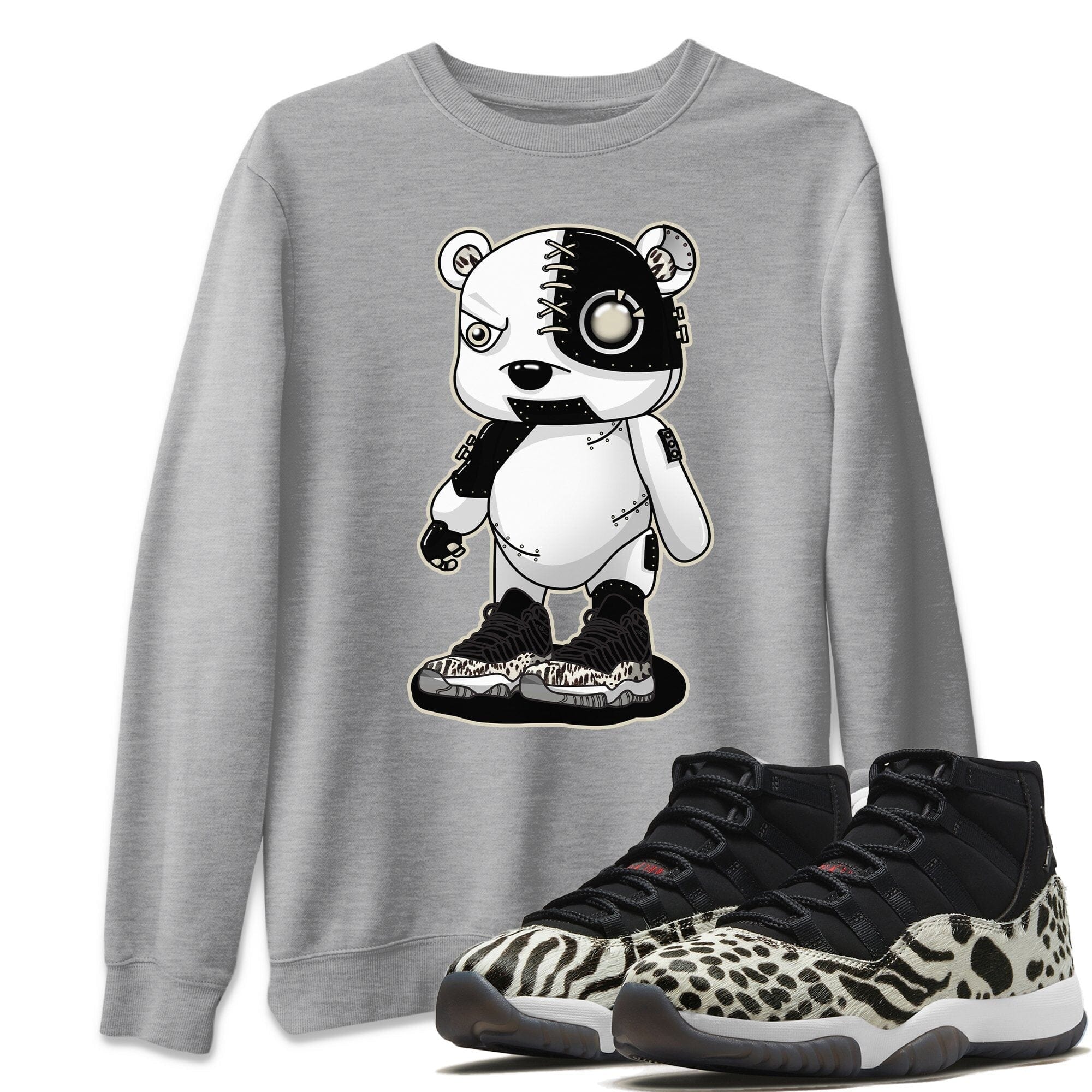 Jordan 11 Animal Instinct Shirt To Match Jordans Cyborg Bear Sneaker Tees Jordan 11 Animal Instinct Drip Gear Zone Sneaker Matching Clothing Unisex Shirts