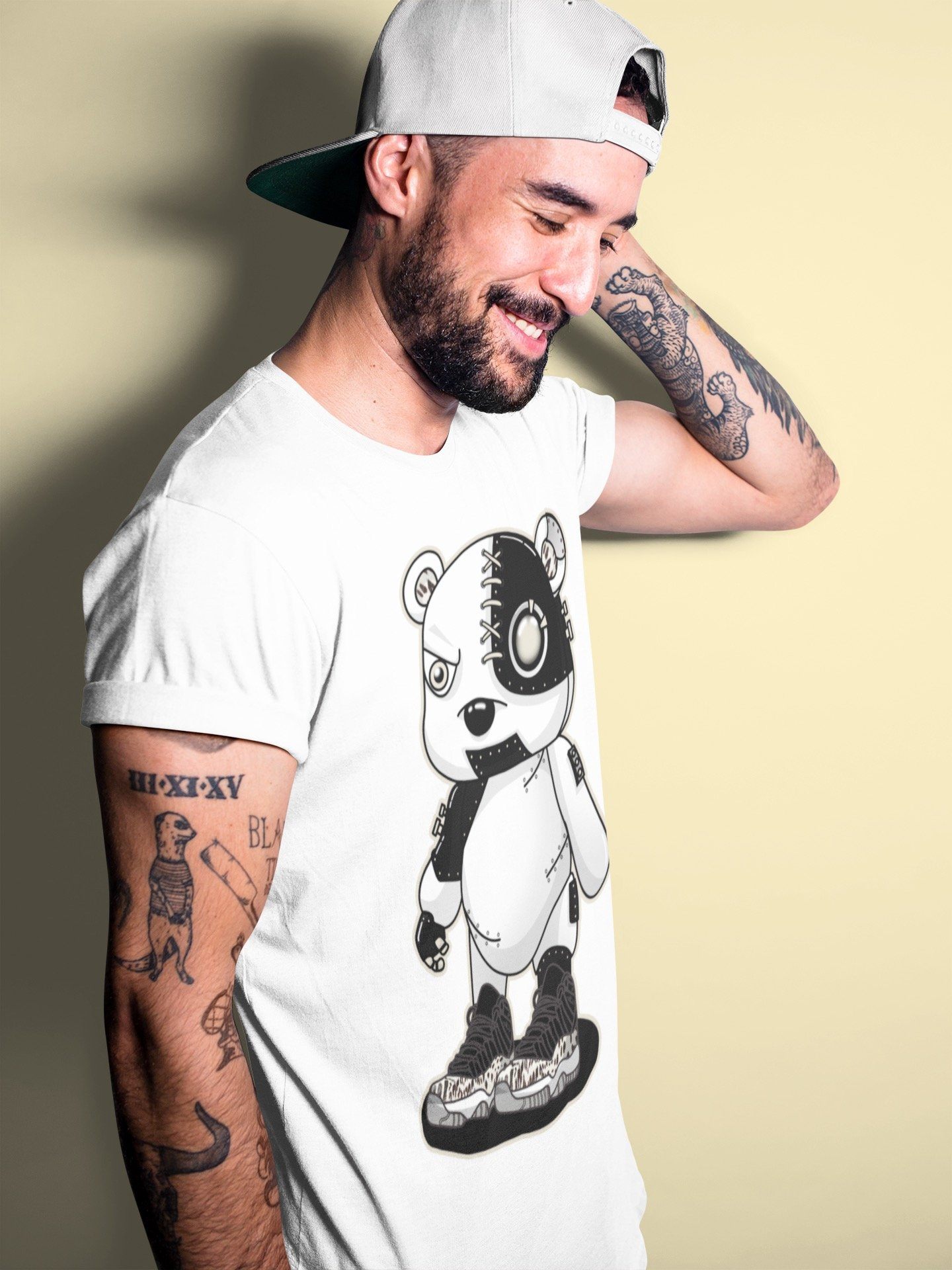 Jordan 11 Animal Instinct Shirt To Match Jordans Cyborg Bear Sneaker Tees Jordan 11 Animal Instinct Drip Gear Zone Sneaker Matching Clothing Unisex Shirts