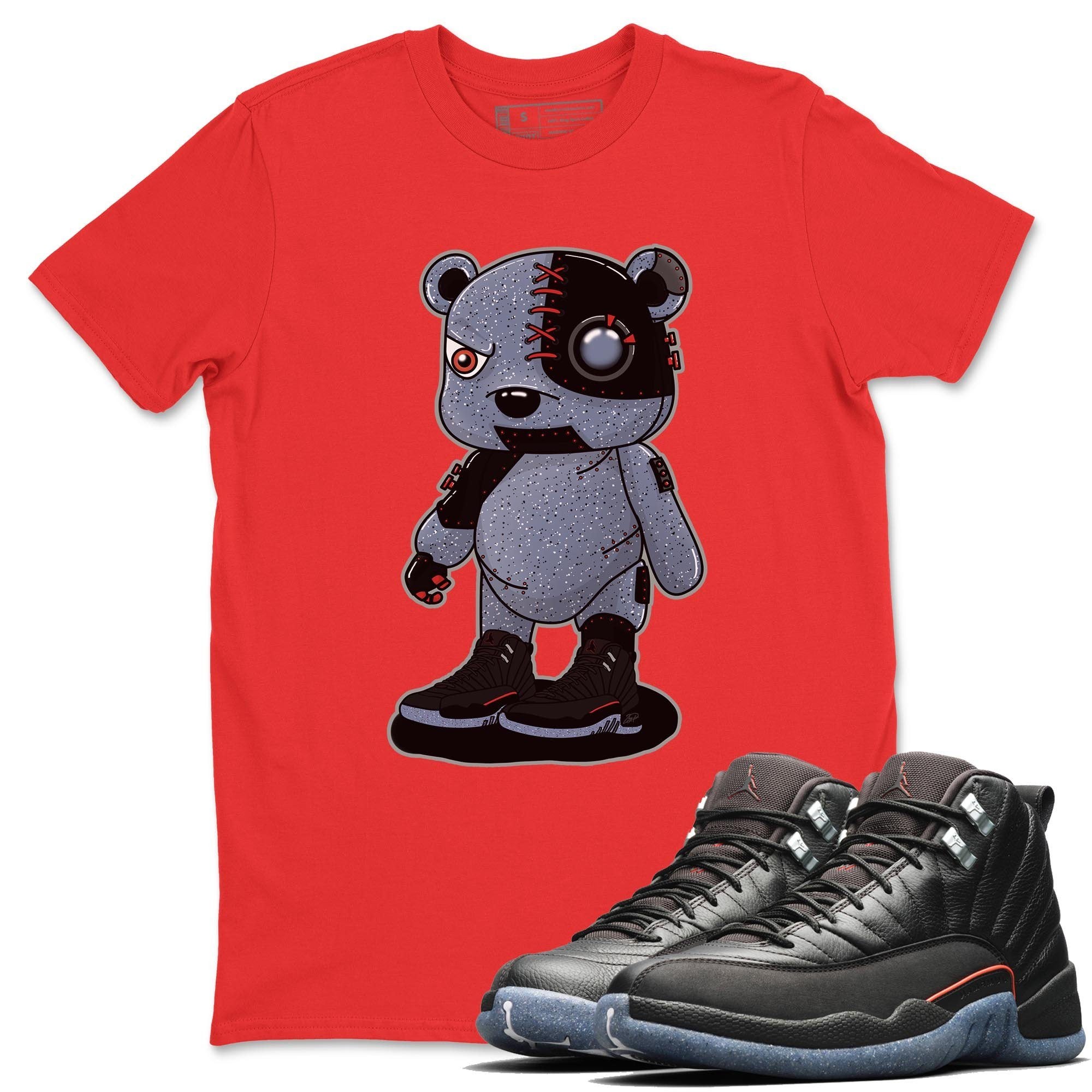 Jordan 12 Grind Shirt To Match Jordans Cyborg Bear Sneaker Tees Jordan 12 Grind Drip Gear Zone Sneaker Matching Clothing Unisex Shirts