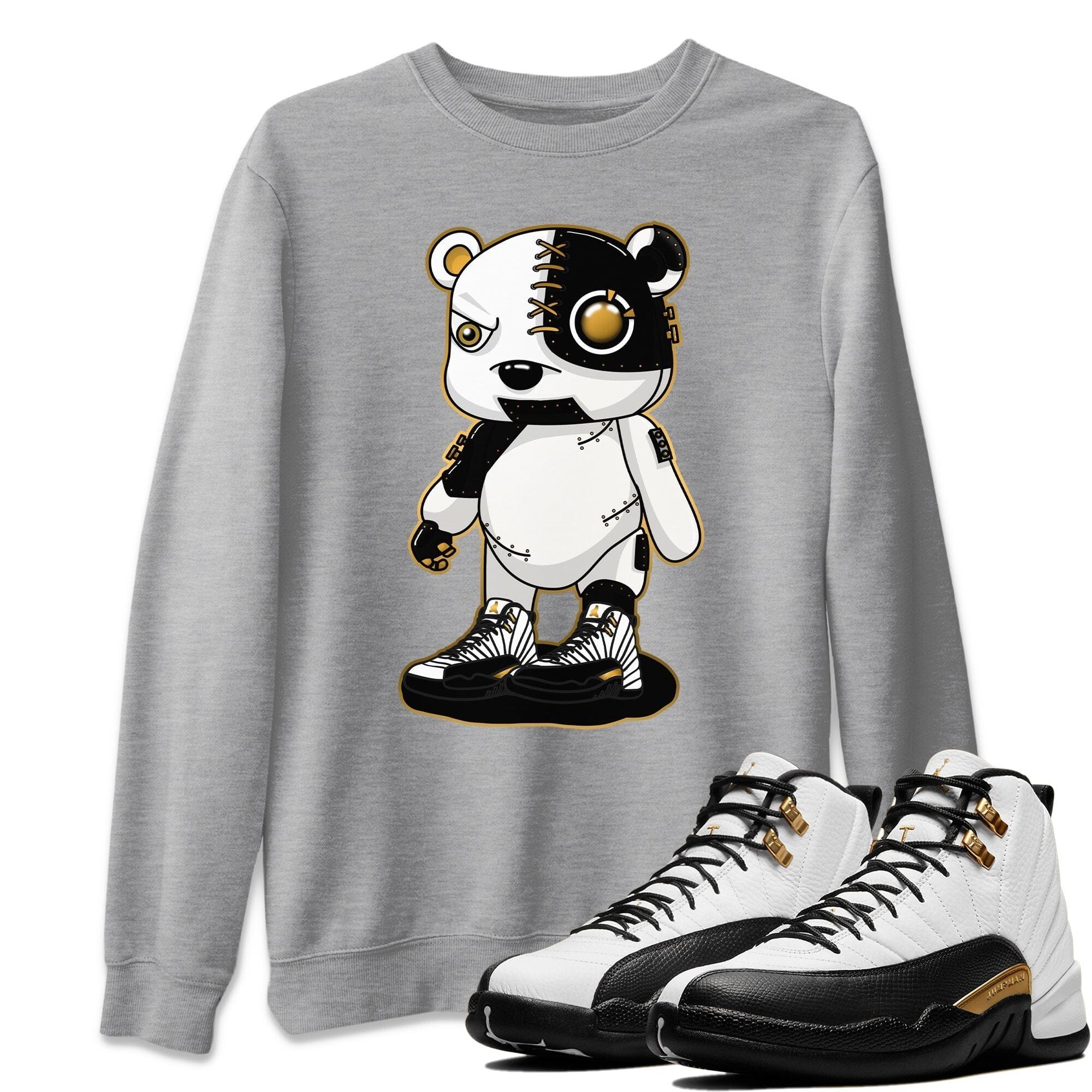 Jordan 12 Royalty Shirt To Match Jordans Cyborg Bear Sneaker Tees Jordan 12 Royalty Drip Gear Zone Sneaker Matching Clothing Unisex Shirts