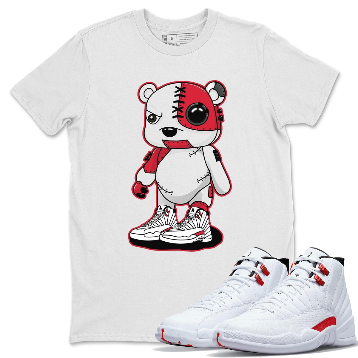 Jordan 12 Twist Shirt To Match Jordans Cyborg Bear Sneaker Tees Jordan 12 Twist Drip Gear Zone Sneaker Matching Clothing Unisex Shirts