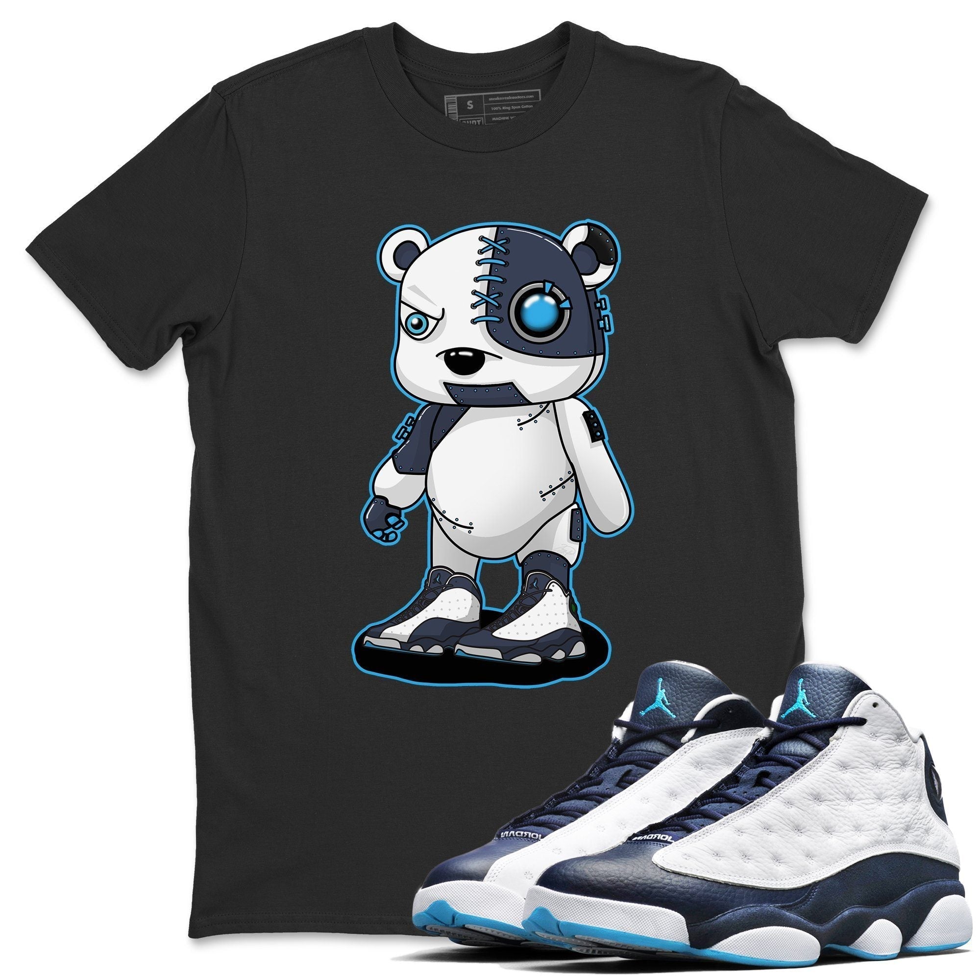 Jordan 13 Obsidian Shirt To Match Jordans Cyborg Bear Sneaker Tees Jordan 13 Obsidian Drip Gear Zone Sneaker Matching Clothing Unisex Shirts