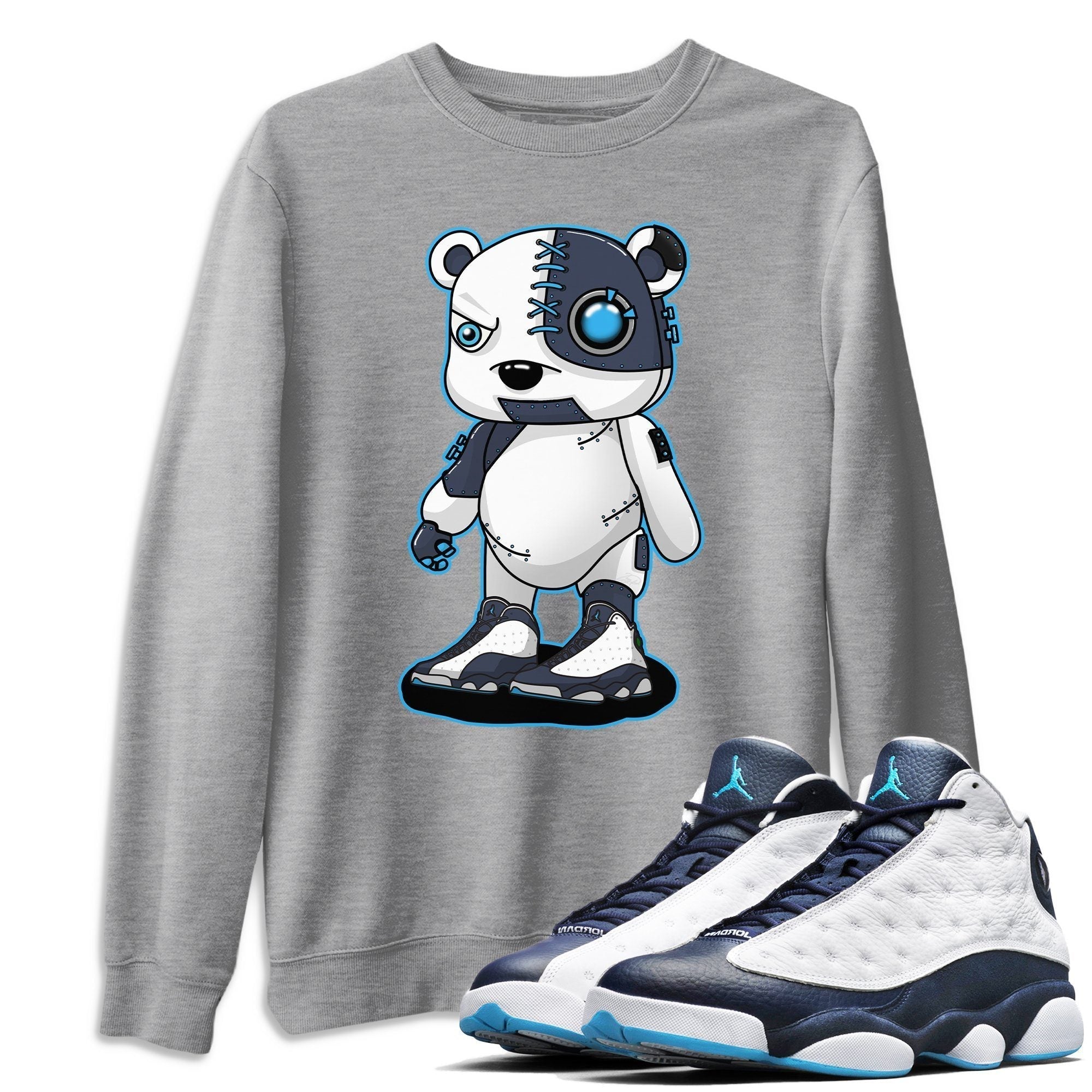 Jordan 13 Obsidian Shirt To Match Jordans Cyborg Bear Sneaker Tees Jordan 13 Obsidian Drip Gear Zone Sneaker Matching Clothing Unisex Shirts