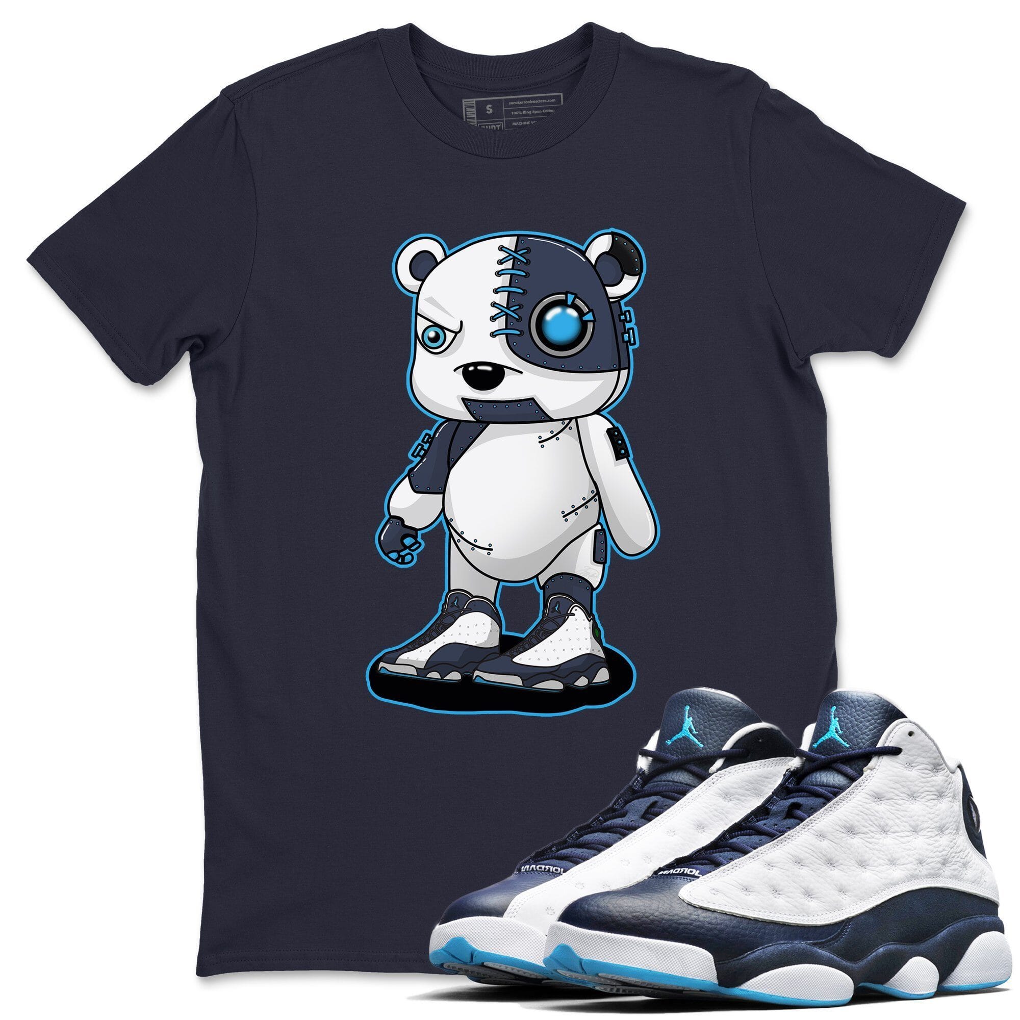 Jordan 13 Obsidian Shirt To Match Jordans Cyborg Bear Sneaker Tees Jordan 13 Obsidian Drip Gear Zone Sneaker Matching Clothing Unisex Shirts