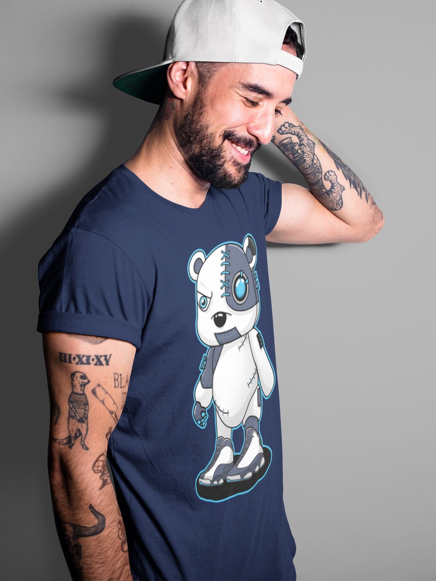 Jordan 13 Obsidian Shirt To Match Jordans Cyborg Bear Sneaker Tees Jordan 13 Obsidian Drip Gear Zone Sneaker Matching Clothing Unisex Shirts