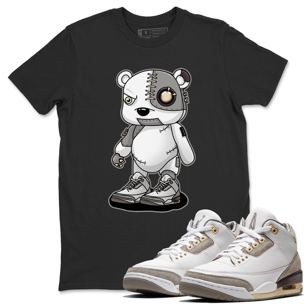 Jordan 3 A Ma Maniere Shirt To Match Jordans Cyborg Bear Sneaker Tees Jordan 3 A Ma Maniere Drip Gear Zone Sneaker Matching Clothing Unisex Shirts