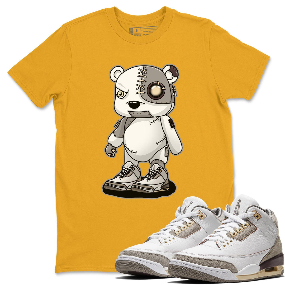 Jordan 3 A Ma Maniere Shirt To Match Jordans Cyborg Bear Sneaker Tees Jordan 3 A Ma Maniere Drip Gear Zone Sneaker Matching Clothing Unisex Shirts