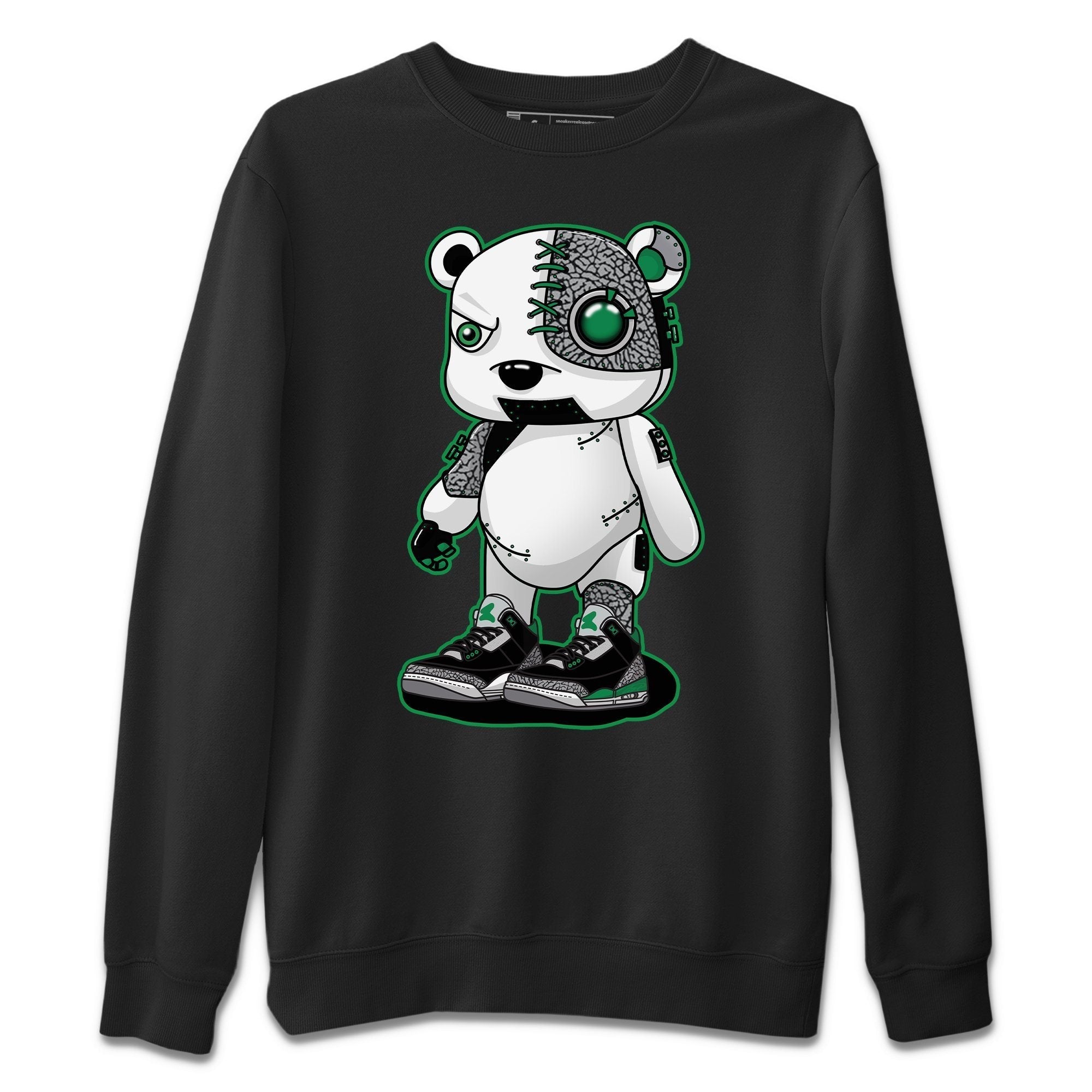Jordan 3 Pine Green Shirt To Match Jordans Cyborg Bear Sneaker Tees Jordan 3 Pine Green Drip Gear Zone Sneaker Matching Clothing Unisex Shirts