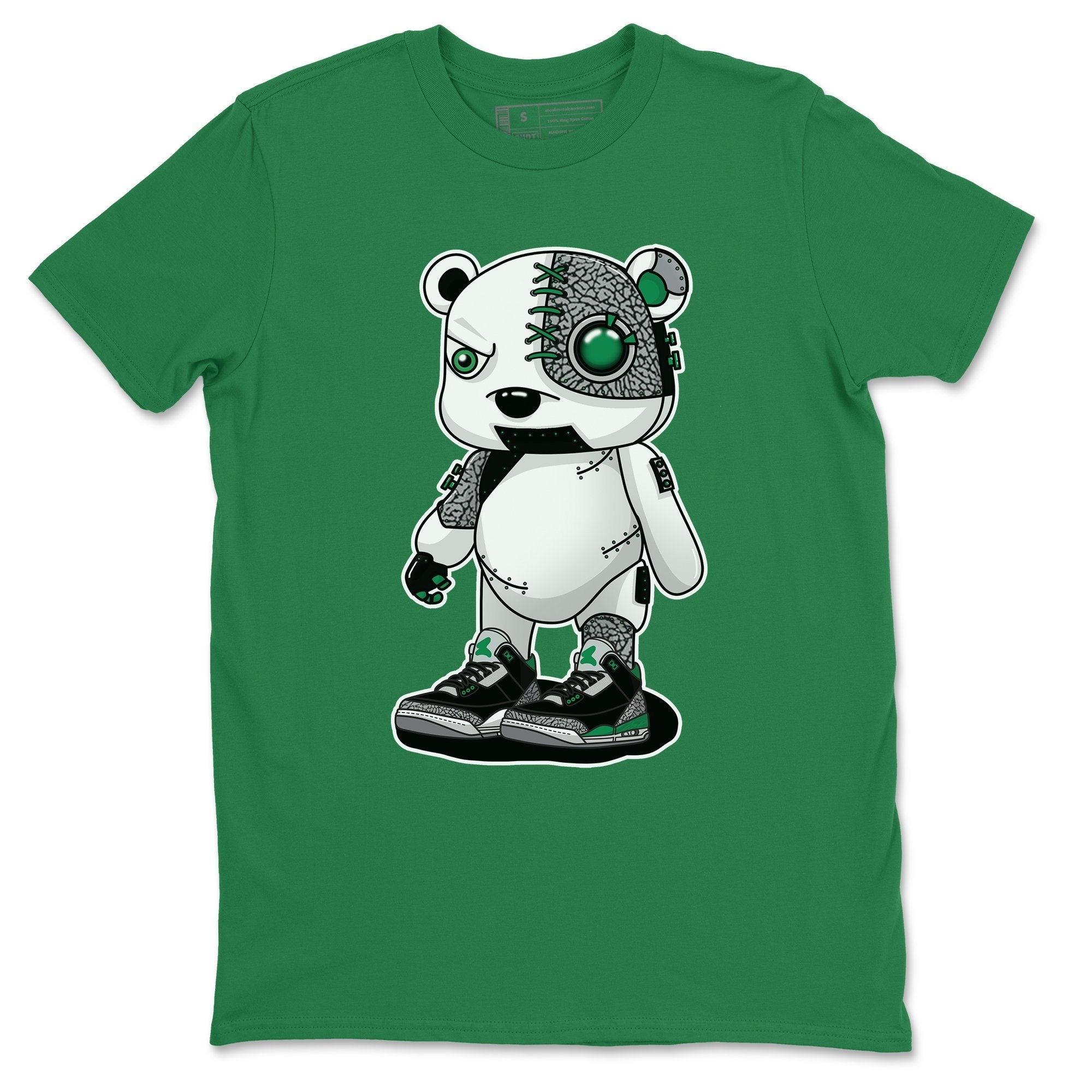 Jordan 3 Pine Green Shirt To Match Jordans Cyborg Bear Sneaker Tees Jordan 3 Pine Green Drip Gear Zone Sneaker Matching Clothing Unisex Shirts