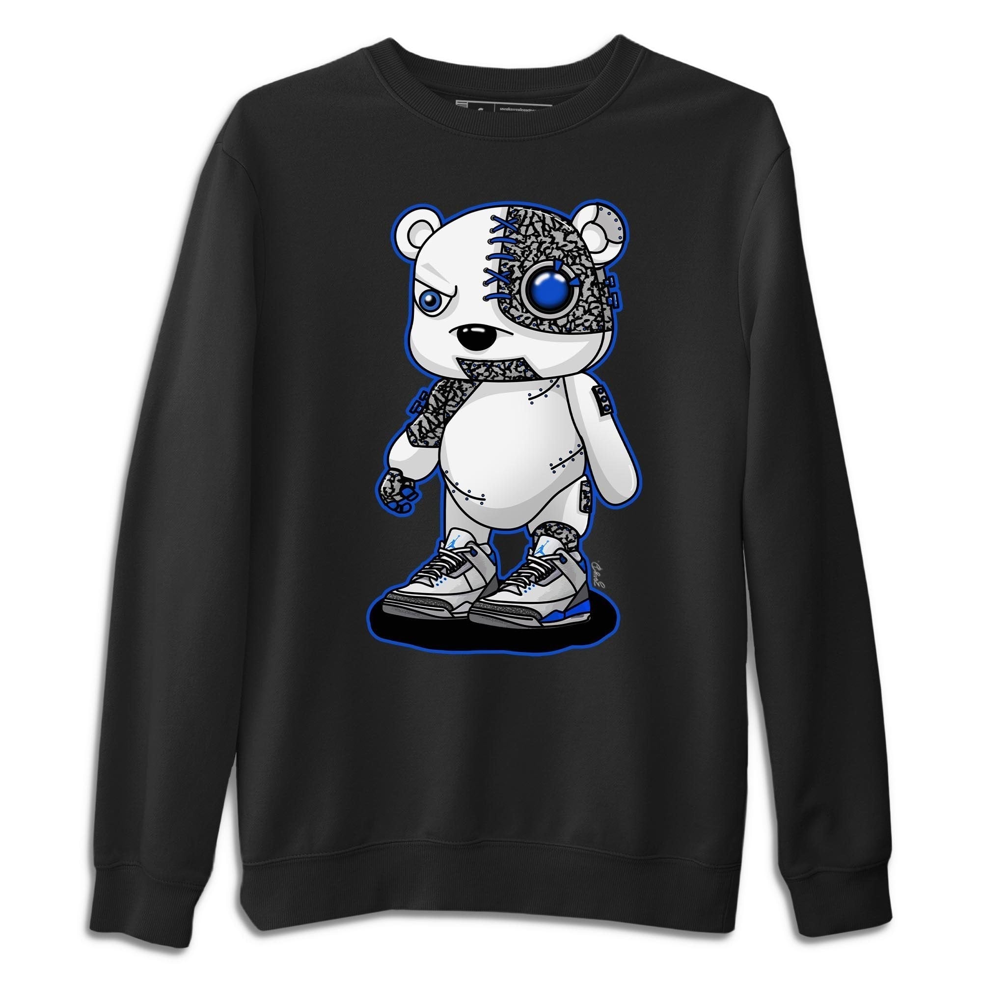 Jordan 3 Racer Blue Shirt To Match Jordans Cyborg Bear Sneaker Tees Jordan 3 Racer Blue Drip Gear Zone Sneaker Matching Clothing Unisex Shirts