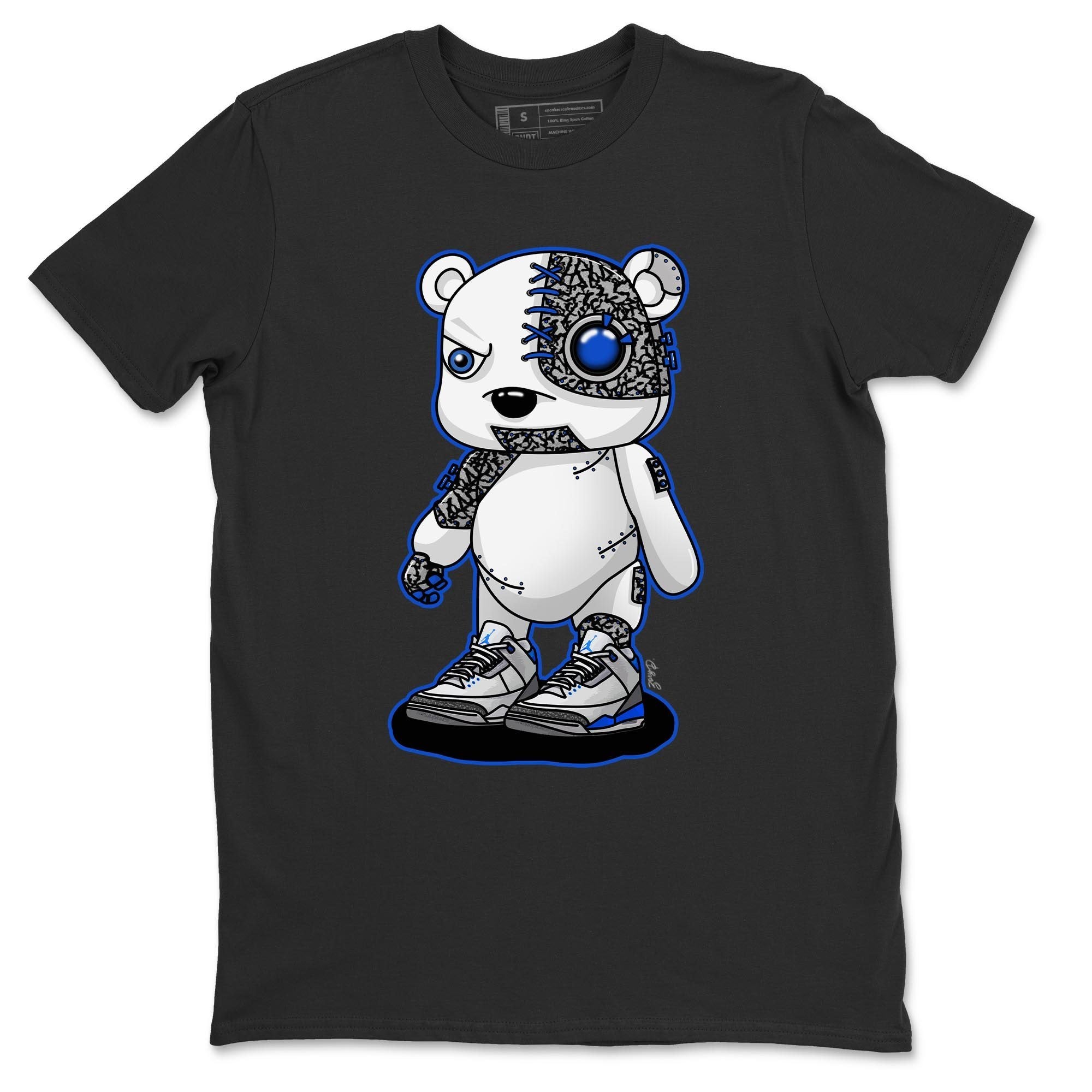 Jordan 3 Racer Blue Shirt To Match Jordans Cyborg Bear Sneaker Tees Jordan 3 Racer Blue Drip Gear Zone Sneaker Matching Clothing Unisex Shirts