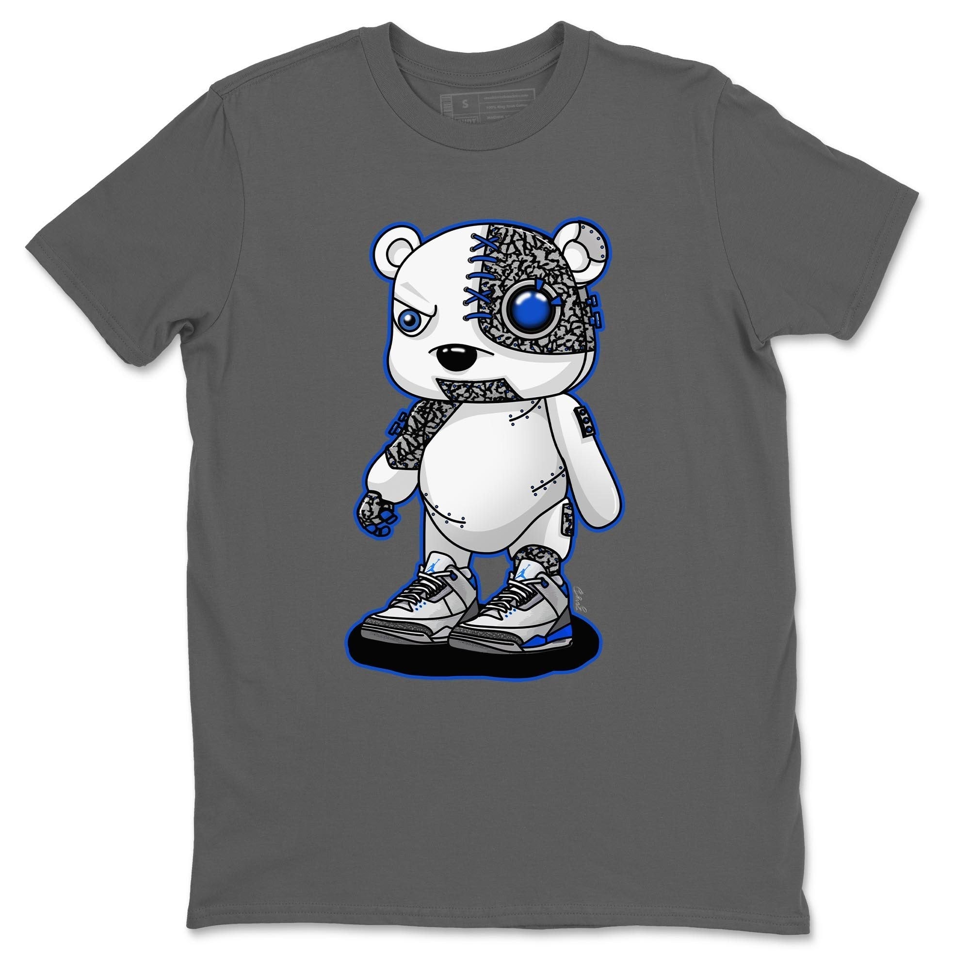Jordan 3 Racer Blue Shirt To Match Jordans Cyborg Bear Sneaker Tees Jordan 3 Racer Blue Drip Gear Zone Sneaker Matching Clothing Unisex Shirts