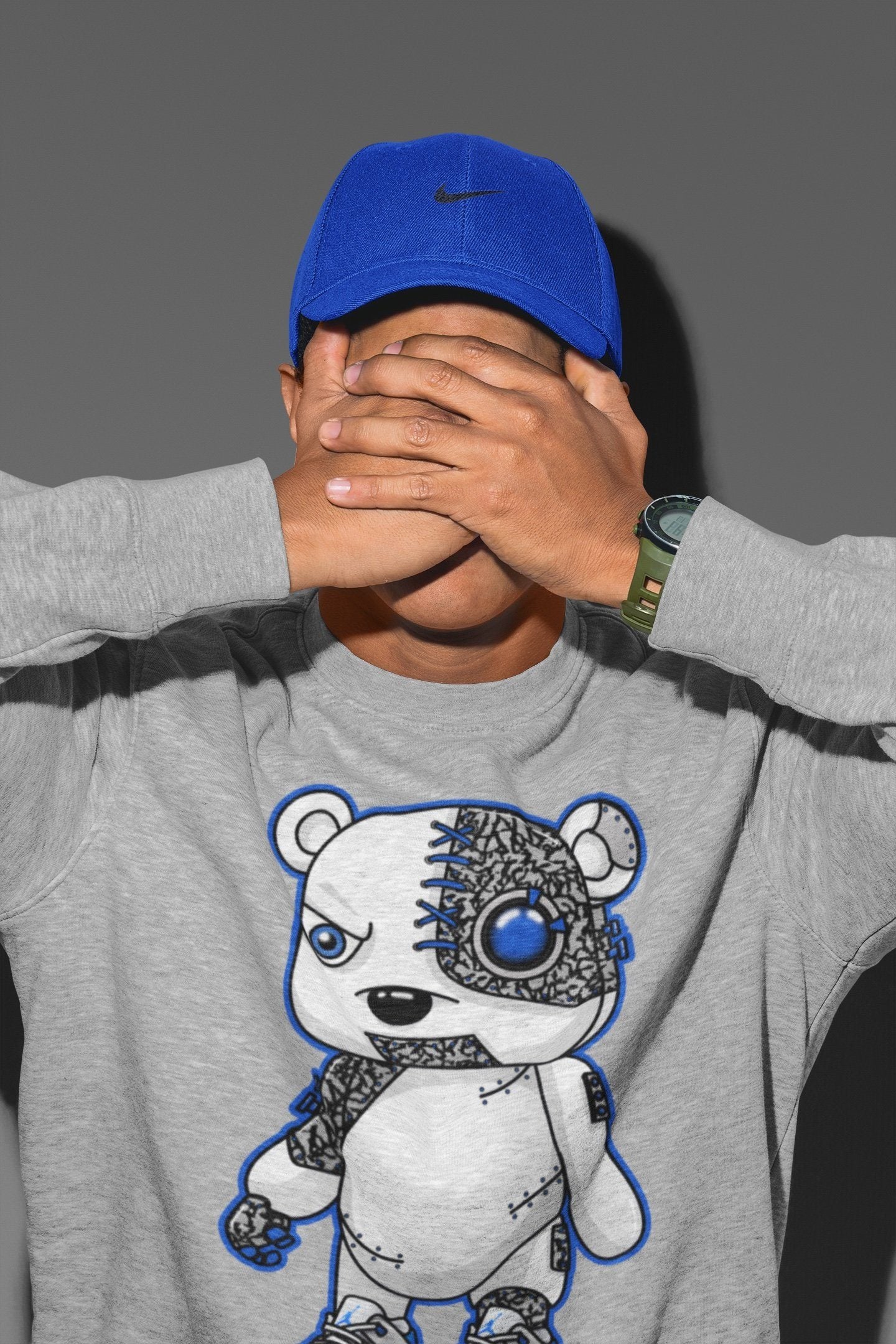 Jordan 3 Racer Blue Shirt To Match Jordans Cyborg Bear Sneaker Tees Jordan 3 Racer Blue Drip Gear Zone Sneaker Matching Clothing Unisex Shirts